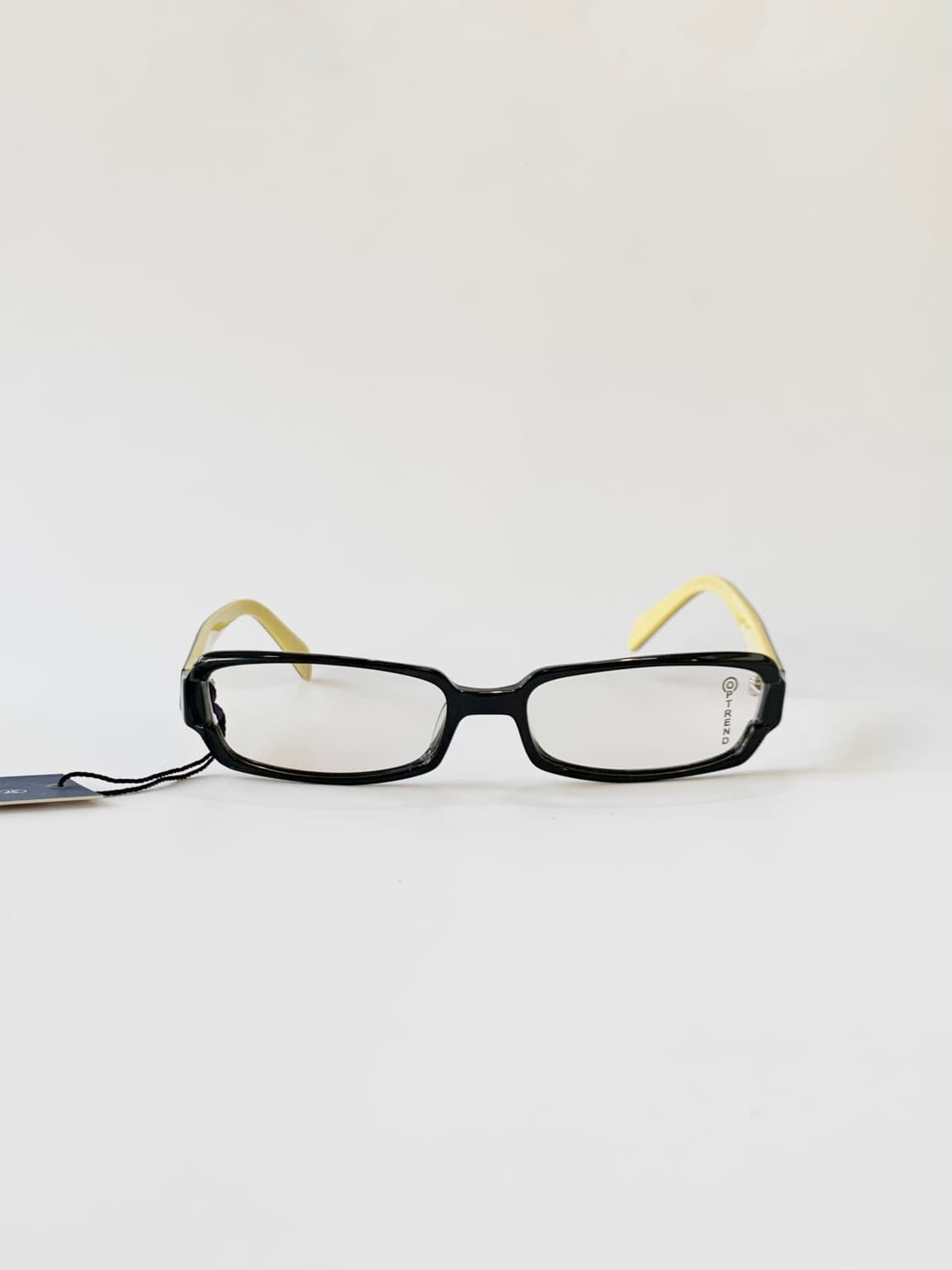 [픽키-628] 블랙앤옐로우 스퀘어 뿔테 안경 상품이미지1