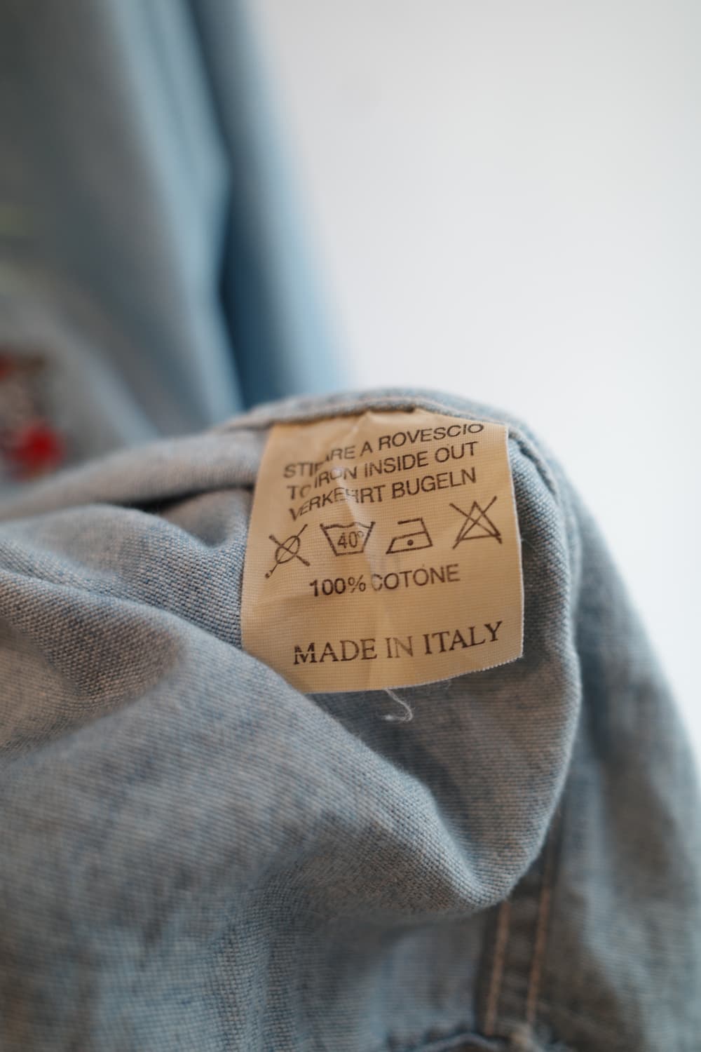 EMMANUEL SCHVILI 90s 자수 데님셔츠 (ITALY MADE 상품이미지6