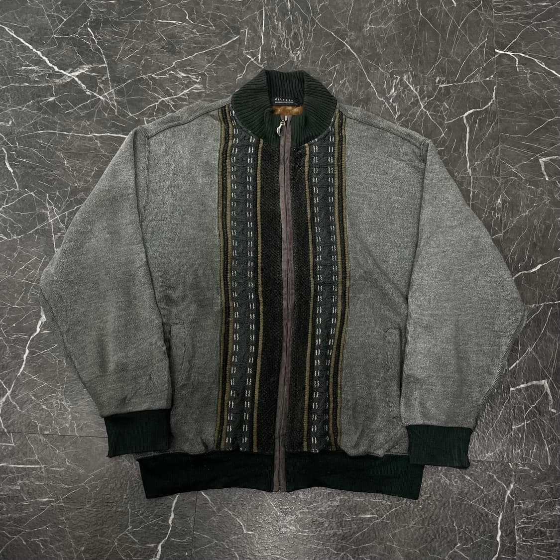 L(2XL) 일본 빈티지 오버사이즈 에스닉 니트 집업 상품이미지5