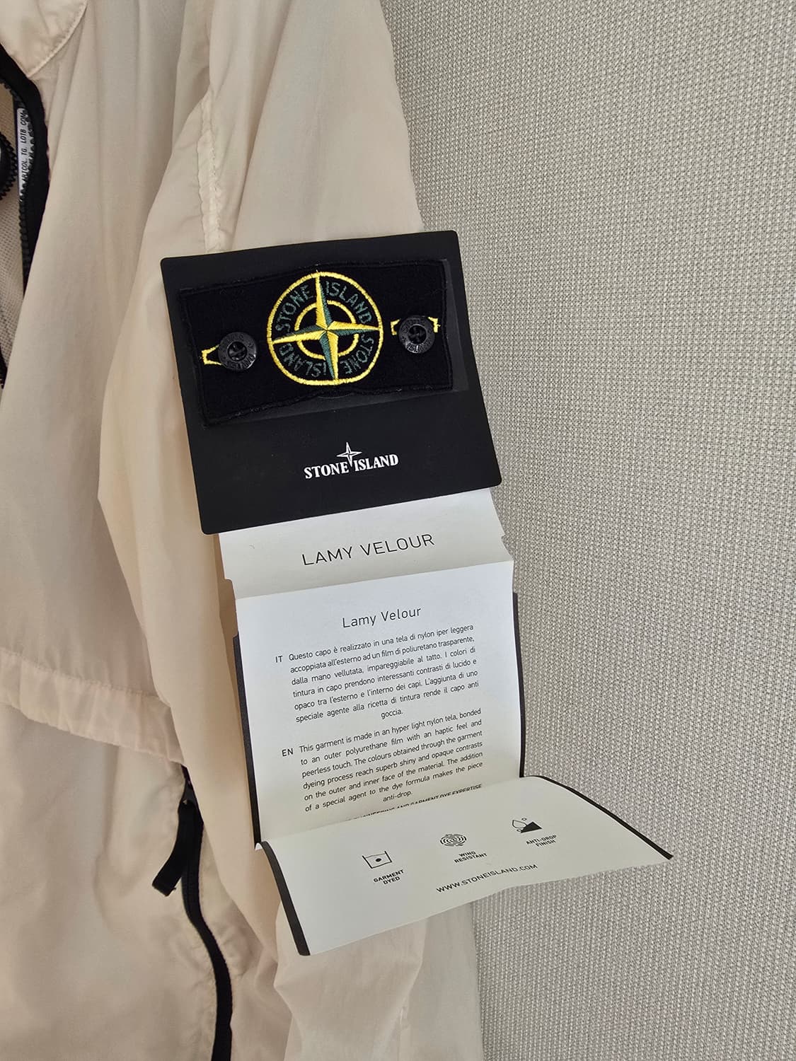 스톤아일랜드 19ss 라미 바람막이 아이보리 XL 상품이미지3