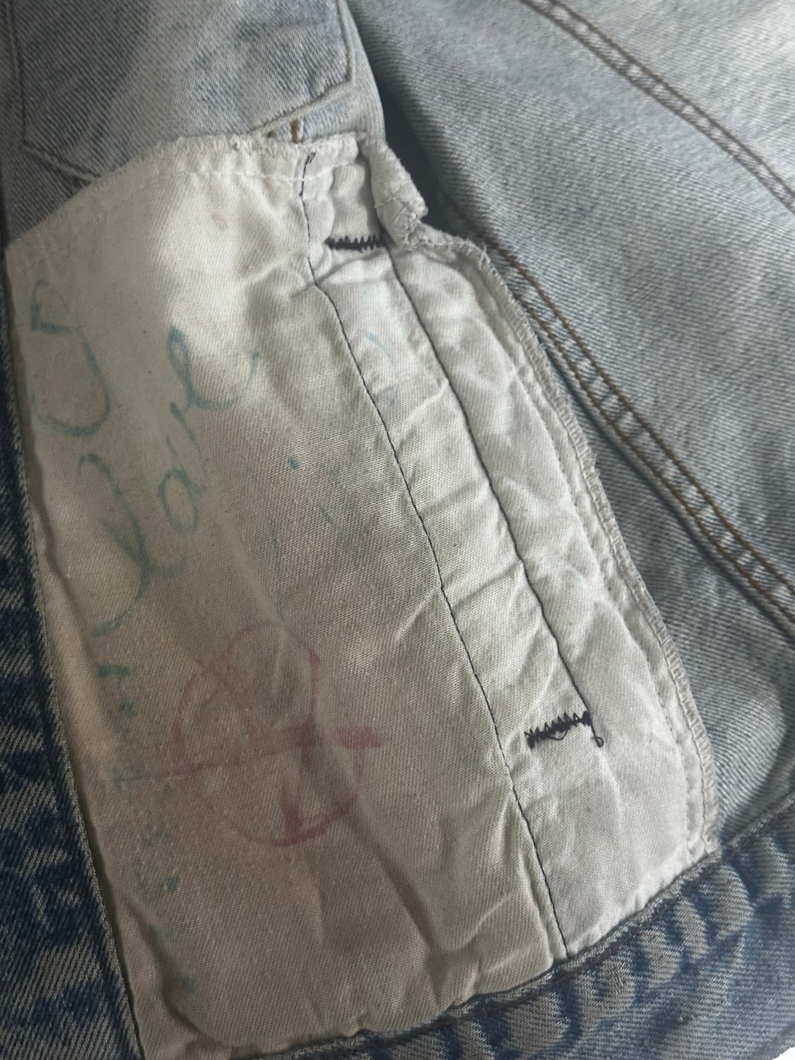 [S] FW99 마틴 마르지엘라 아티저널 실버 페인팅 자켓 팝니다 상품이미지3