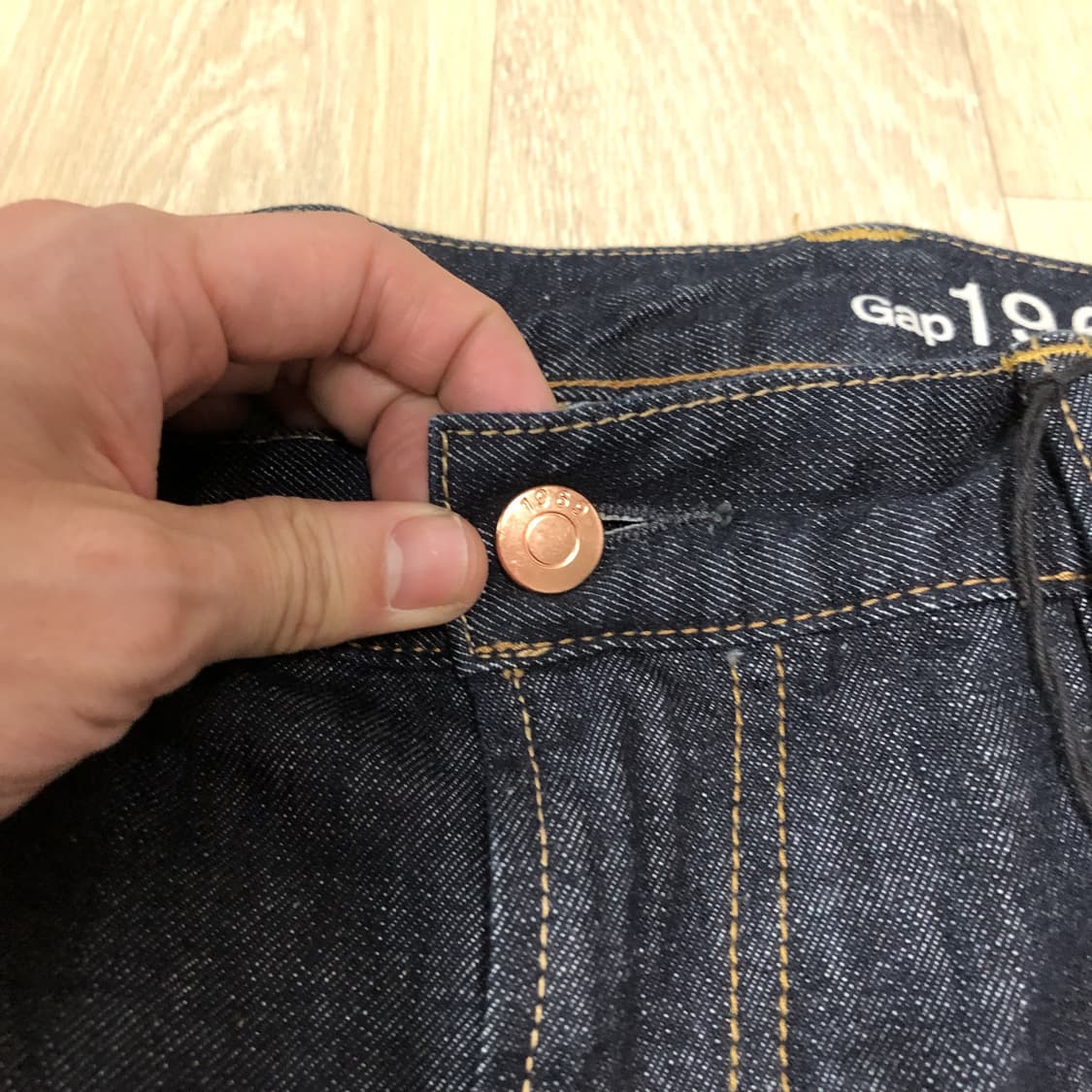 (36) 새상품 갭 GAP 린스드 스탠다드핏 데님 중청 데님 상품이미지4