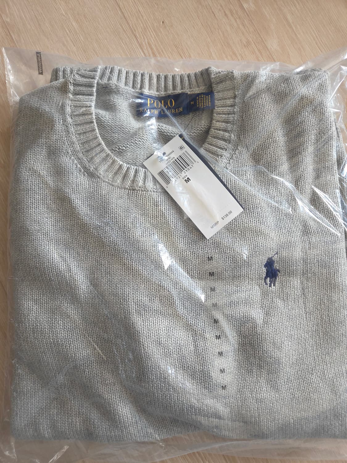 (새상품)폴로 랄프로렌 남성 크루넥 그레이 니트 M 상품이미지4