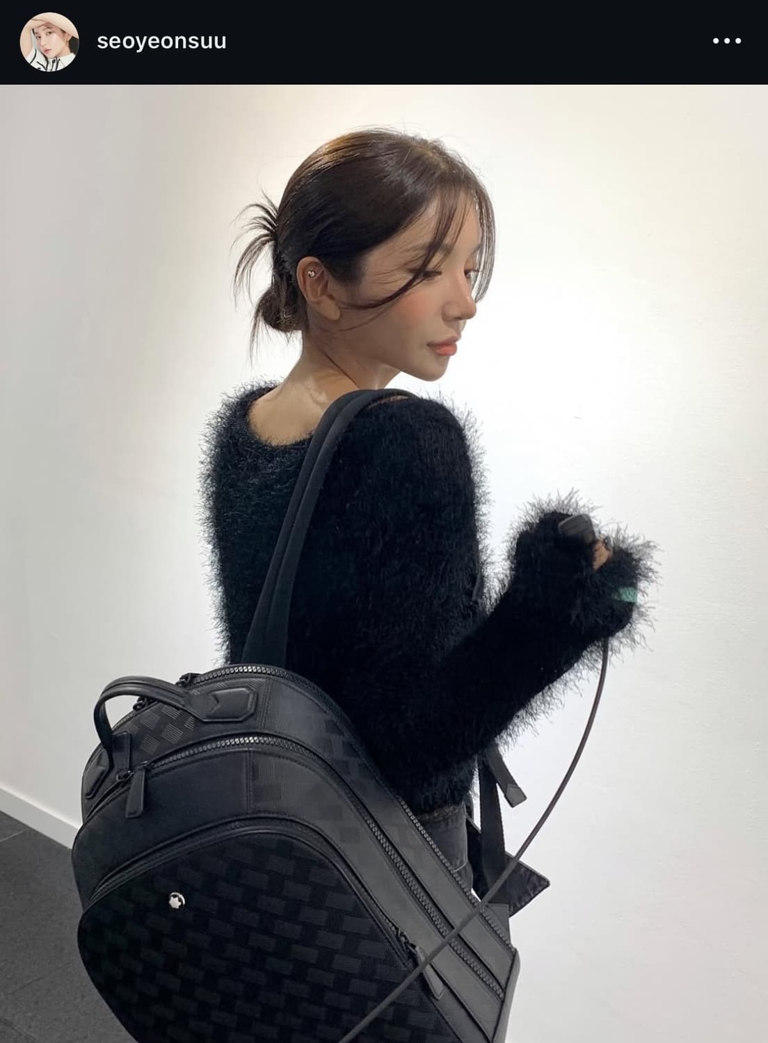 인스턴트펑크 와이드 브이넥 가디건 블랙 상품이미지3