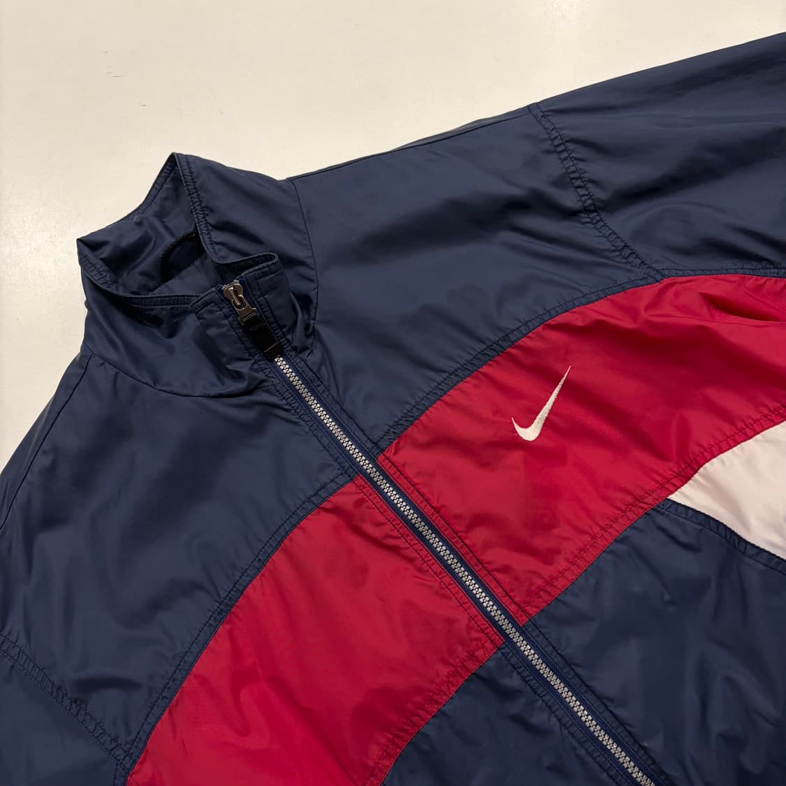 [95] 90s 나이키 올드스쿨 바람막이 네이비/레드/화이트 C146 상품이미지3