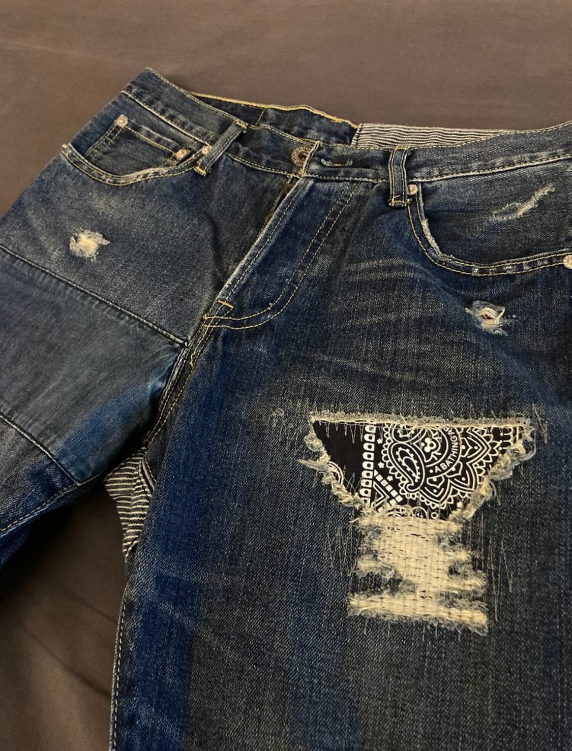 베이프 패치워크 진 30 상품이미지2