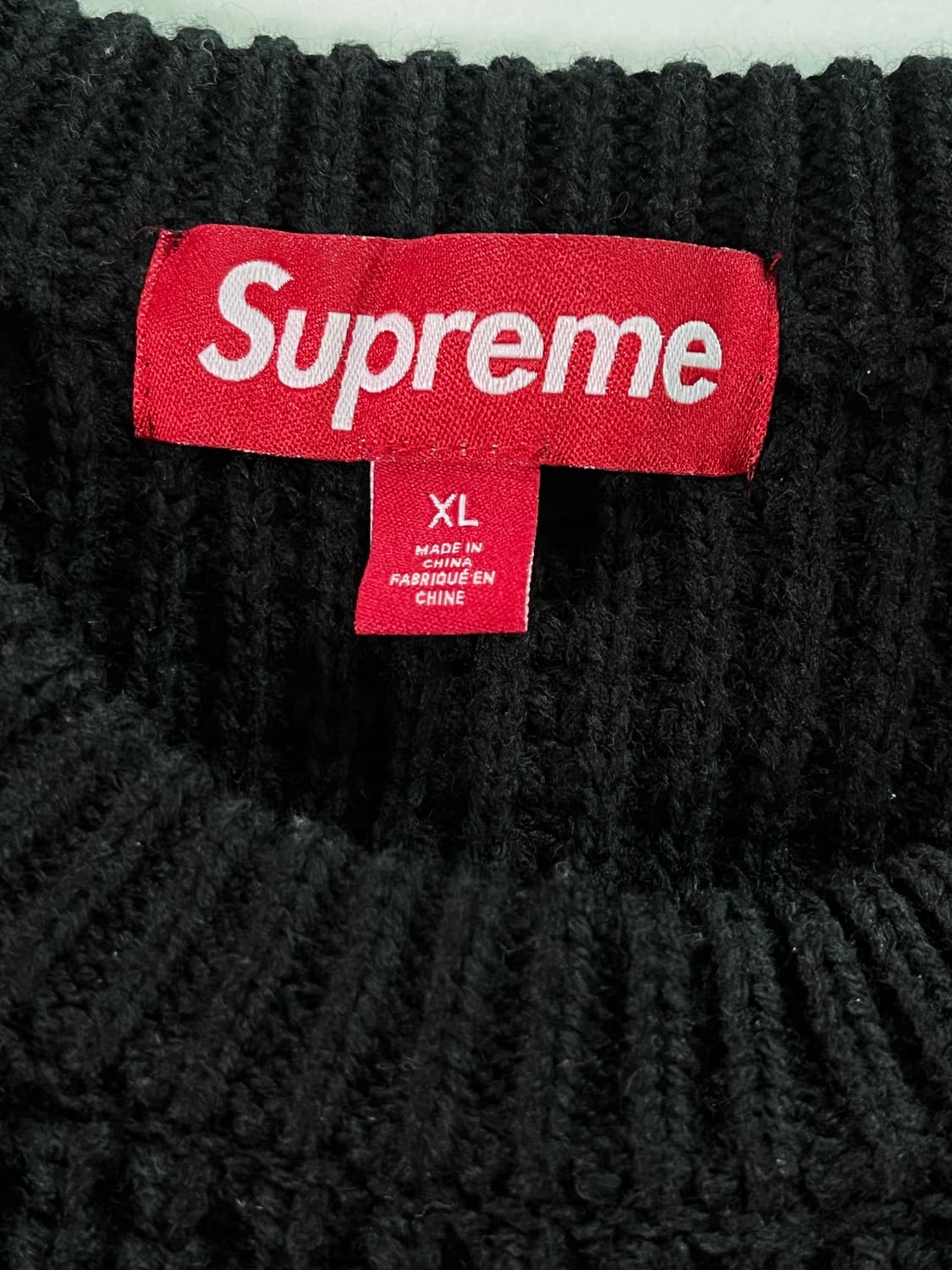 슈프림 와플 스몰 박스 스웨터 블랙 24FW XL 상품이미지3