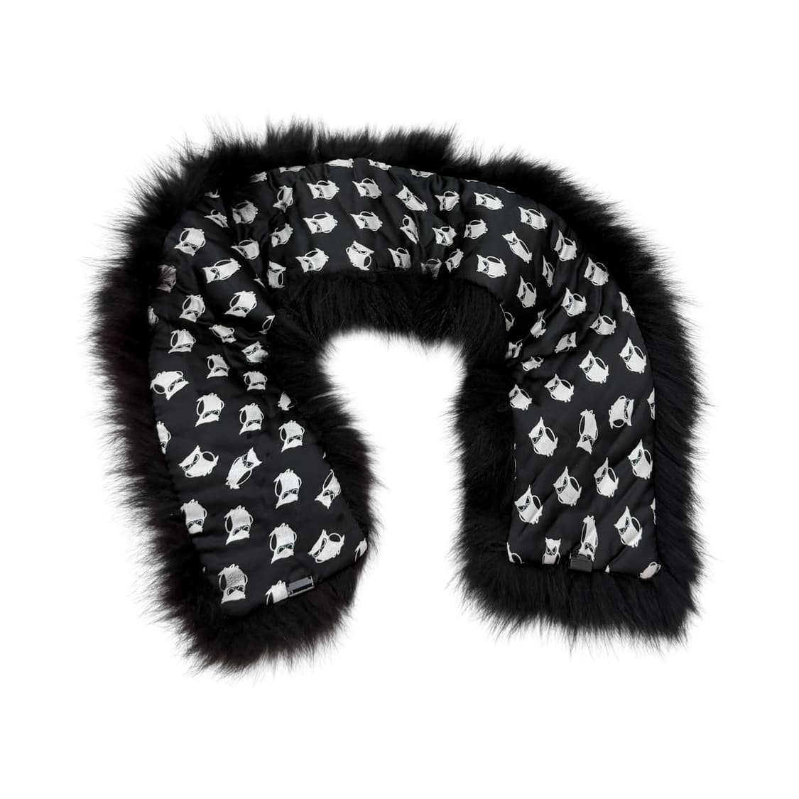 럭키슈에뜨 퍼 넥워머 머플러 블랙 상품이미지3