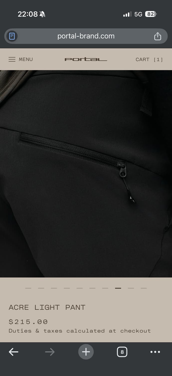 Portal Acre Light Pant BlackBeauty [L] 상품이미지4