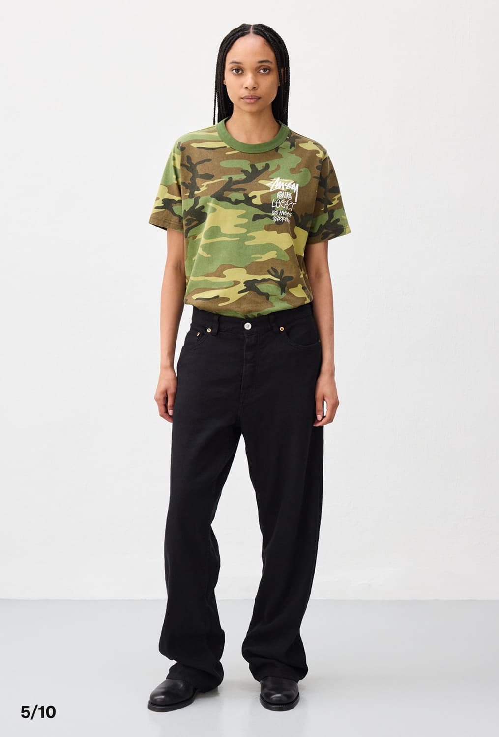 아워레가시 스투시 Overdyed Black Linen Twill 상품이미지1