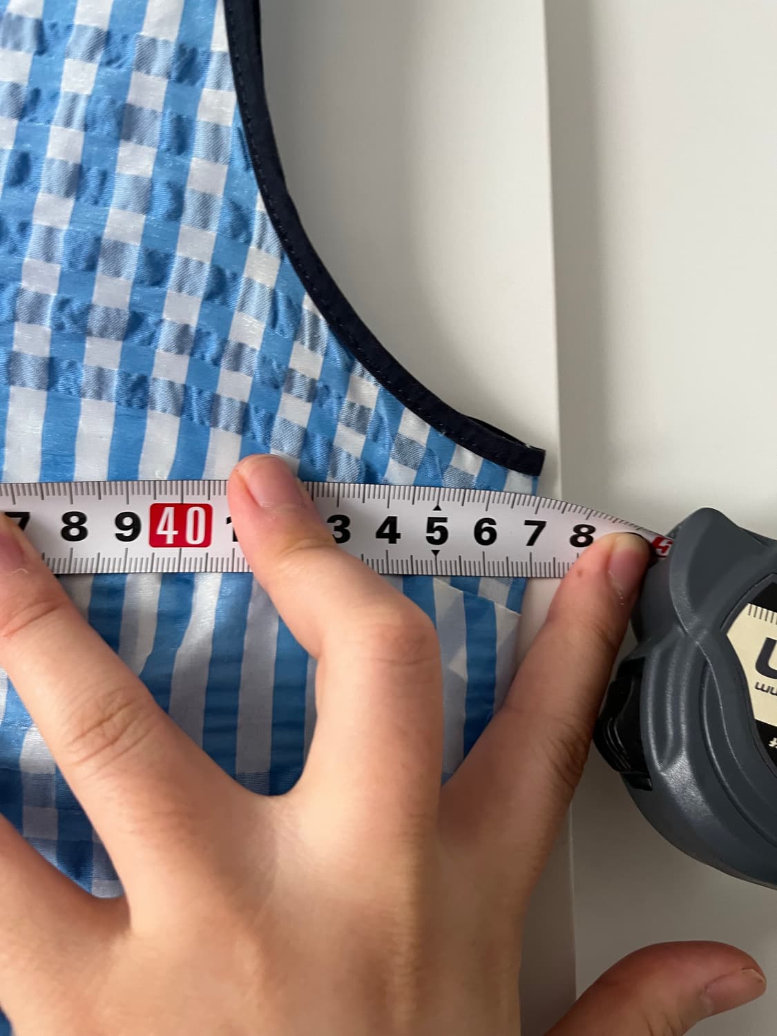 GANNI 시어서커 체크 맥시 드레스 상품이미지5