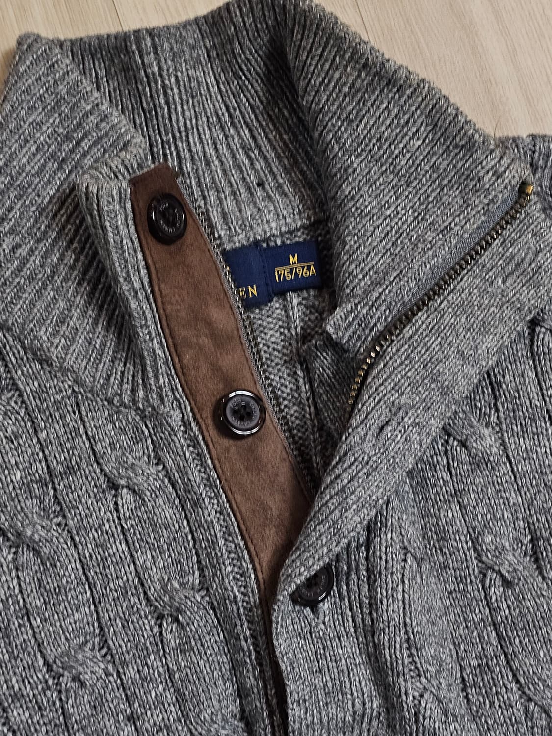 폴로 랄프로렌 남성 꽈배기 니트 M 그레이 상품이미지3