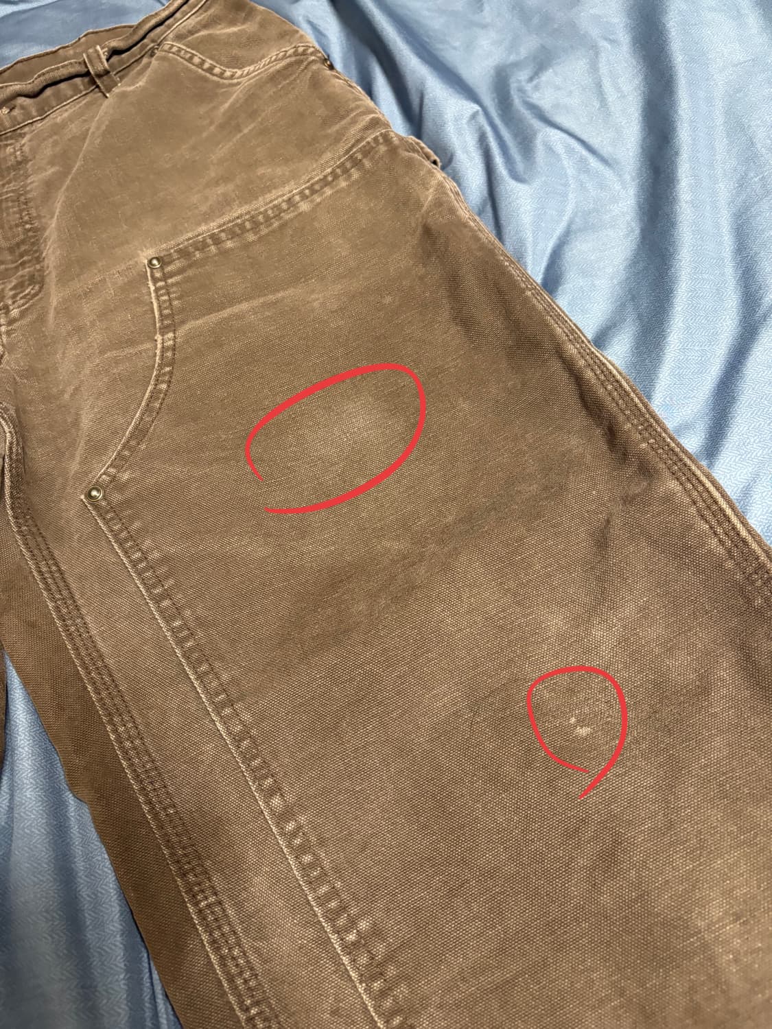 [B136] 칼하트 더블니 다크브라운 팬츠 상품이미지4