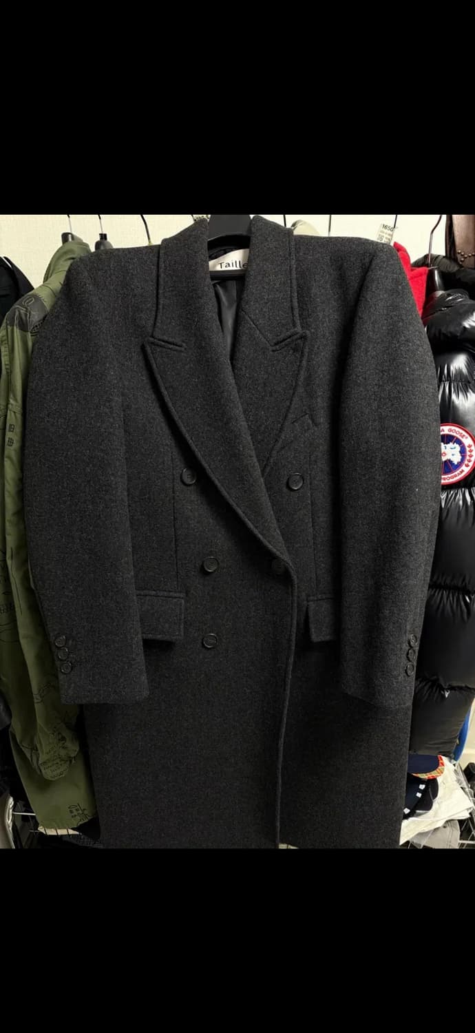 타일레 taille 21fw 더블 브레스티드 코트 차콜 1 상품이미지2