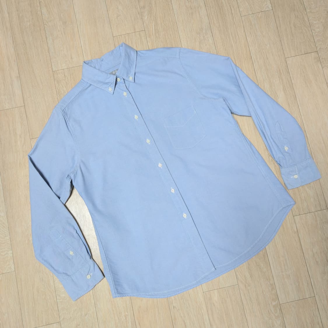 XL)유니클로 여성 옥스포드 셔츠 하늘색 상품이미지3