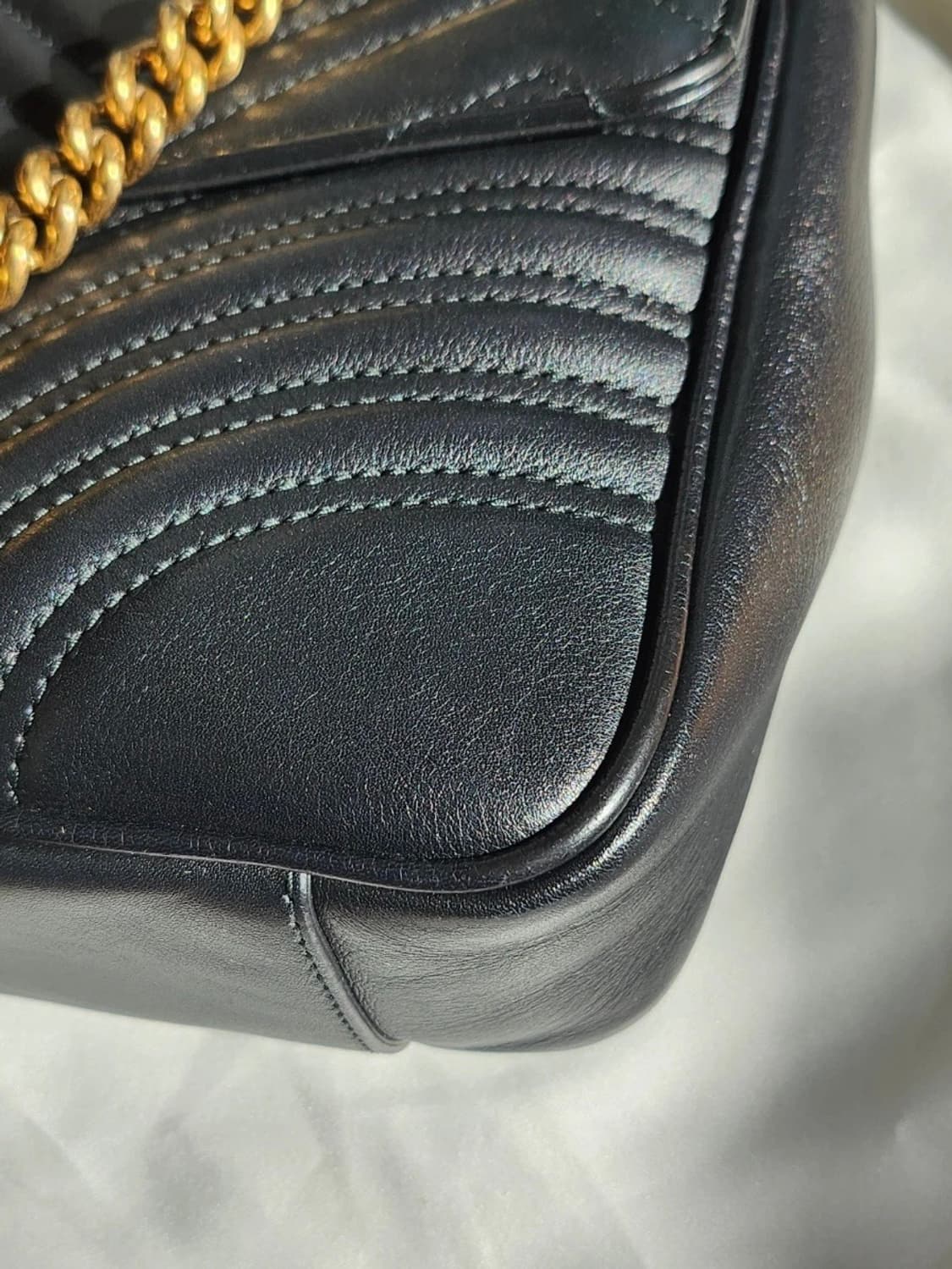 구찌 GG 마몽 마틀라쎄 체인 숄더백 미디움 상품이미지6