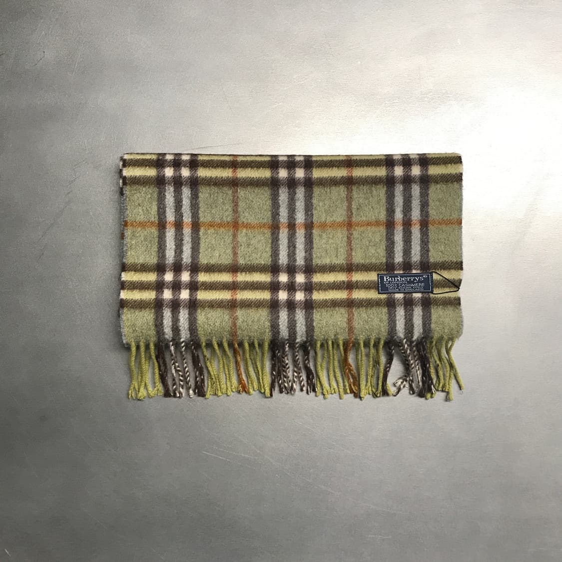 버버리 정품 캐시미어 머플러 그린 상품이미지2