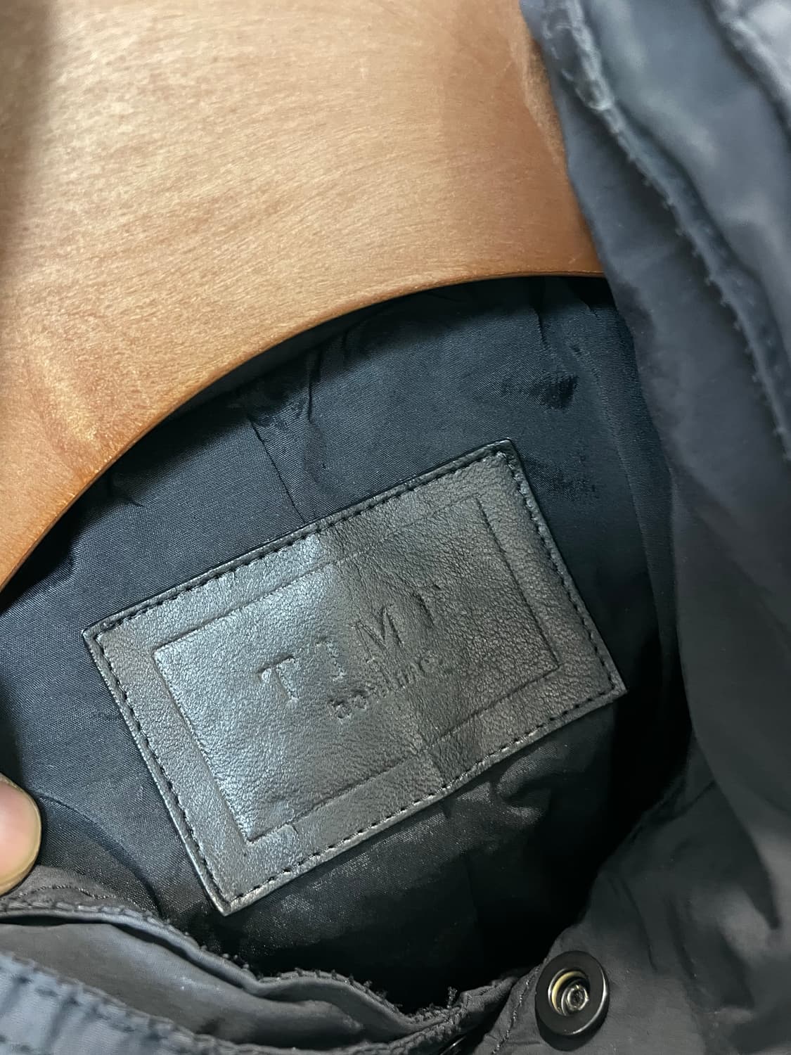 (100) Time 타임 사선 지퍼 히든후드 블루종 자켓 상품이미지8