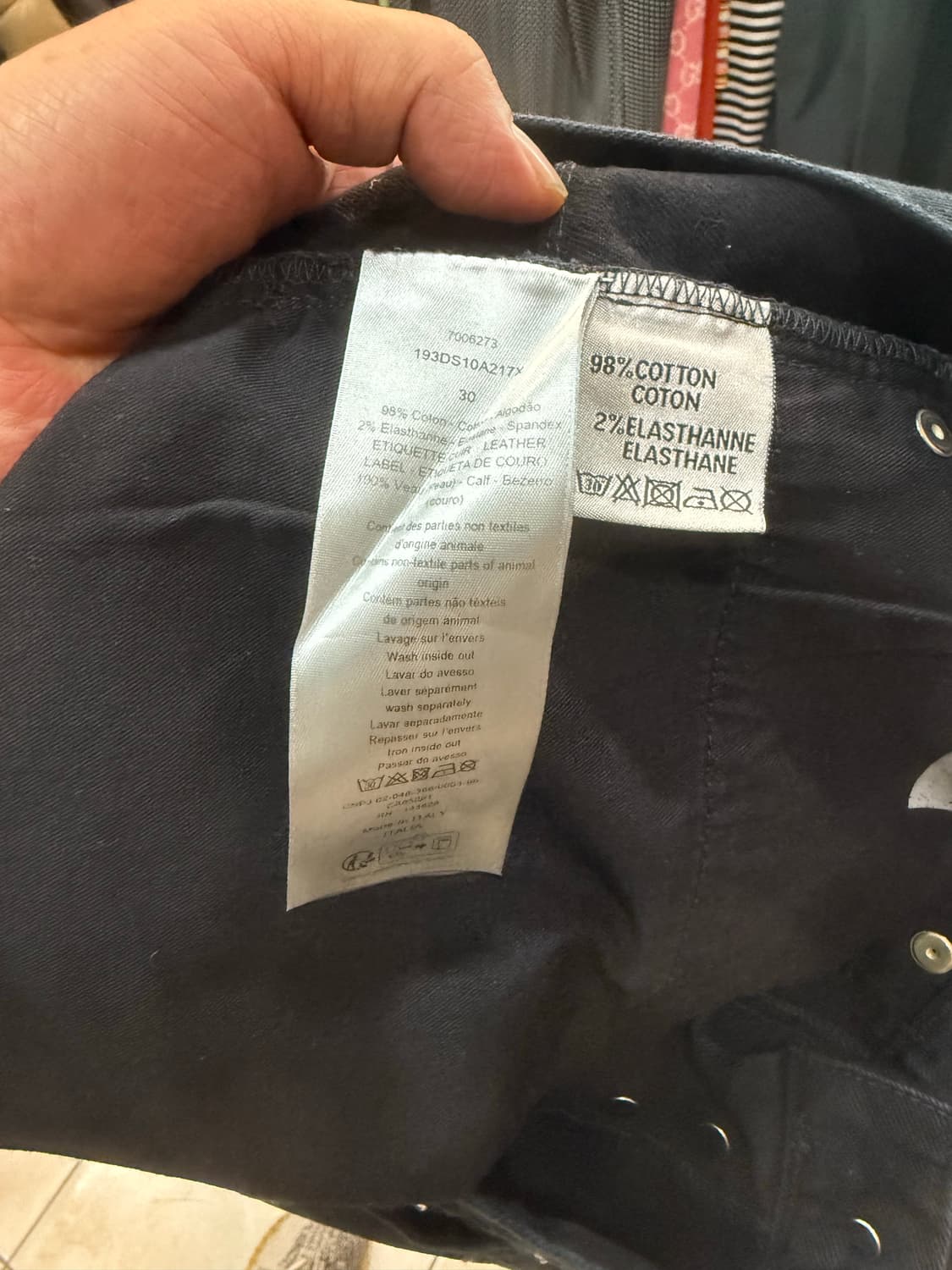 30-31 정품 디올옴므 슬림 블랙진 팝니다 상품이미지4