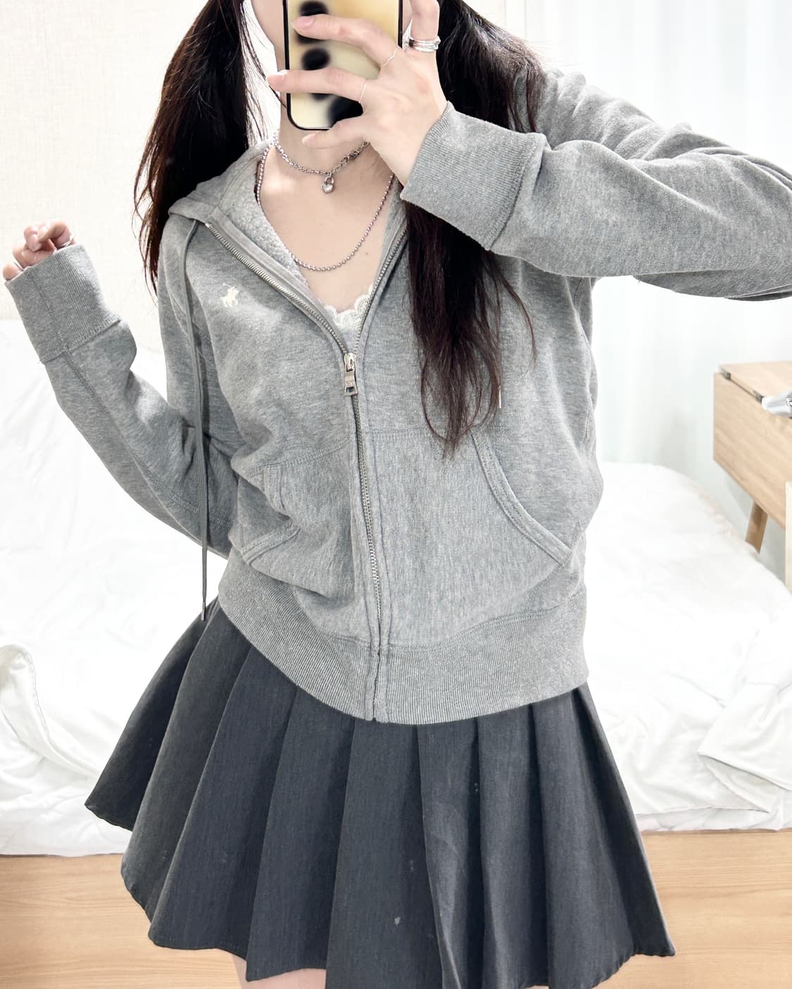 폴로 화이트포니 그레이 후드집업 상품이미지5