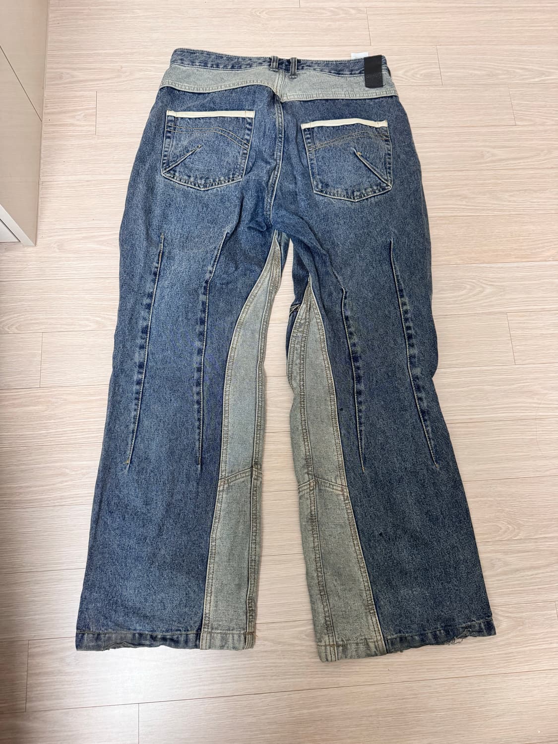 etce CURVED PANEL DENIM PANTS (BLUE) 상품이미지3