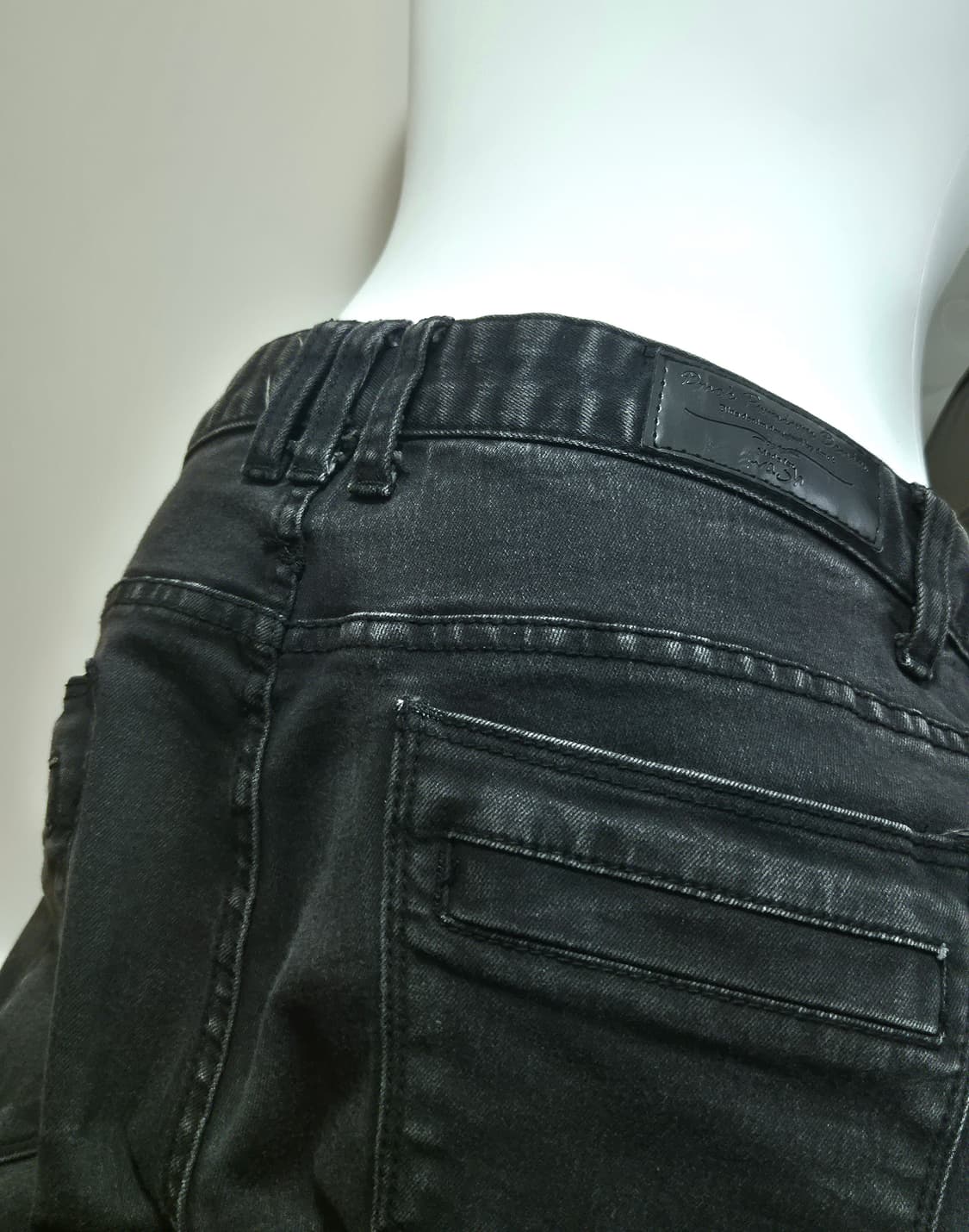 빈티지 지퍼디테일 펑크 블랙 데님팬츠 상품이미지3