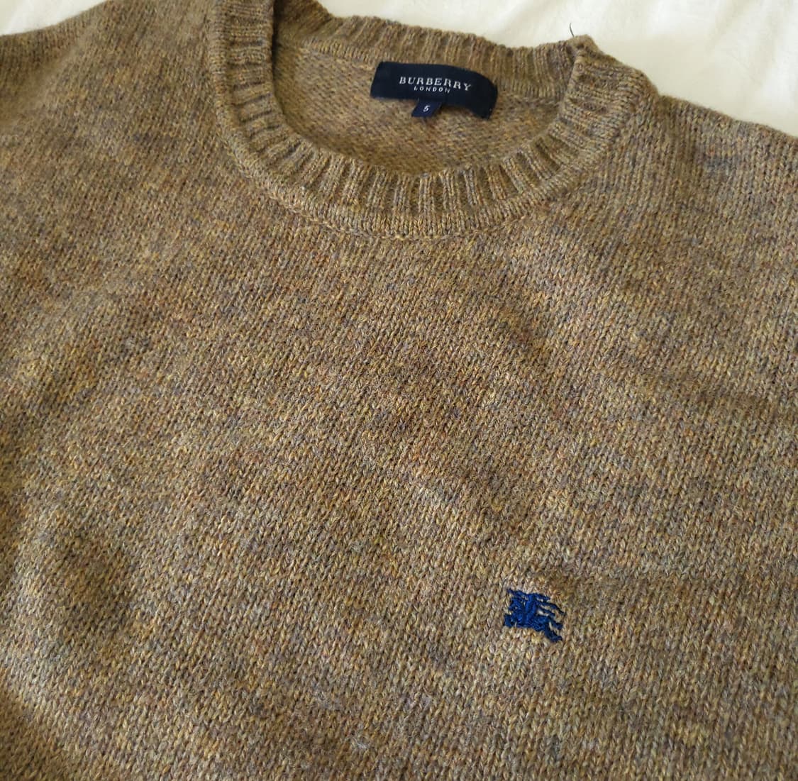 빈티지 버버리 카키브라운 보카시 울 니트 상품이미지2