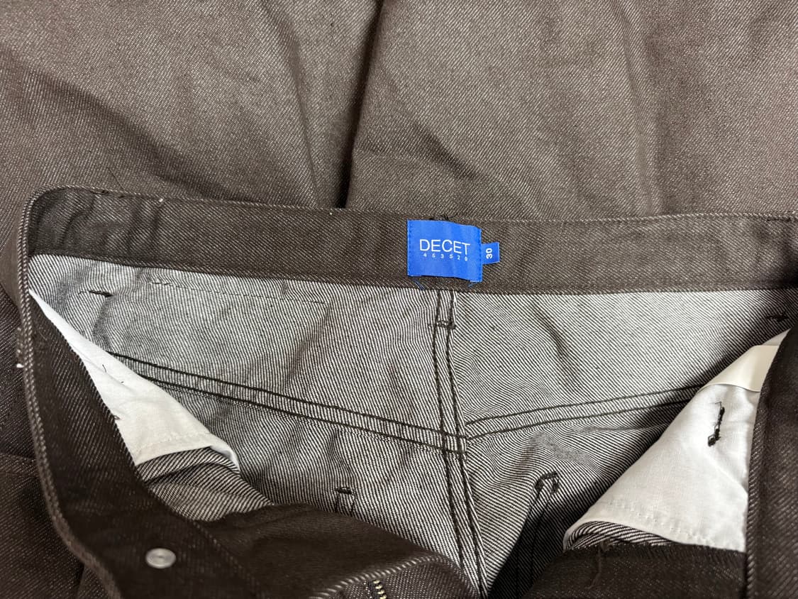 [30] 데케트 딥 플리츠 와이드 데님 브라운 상품이미지6