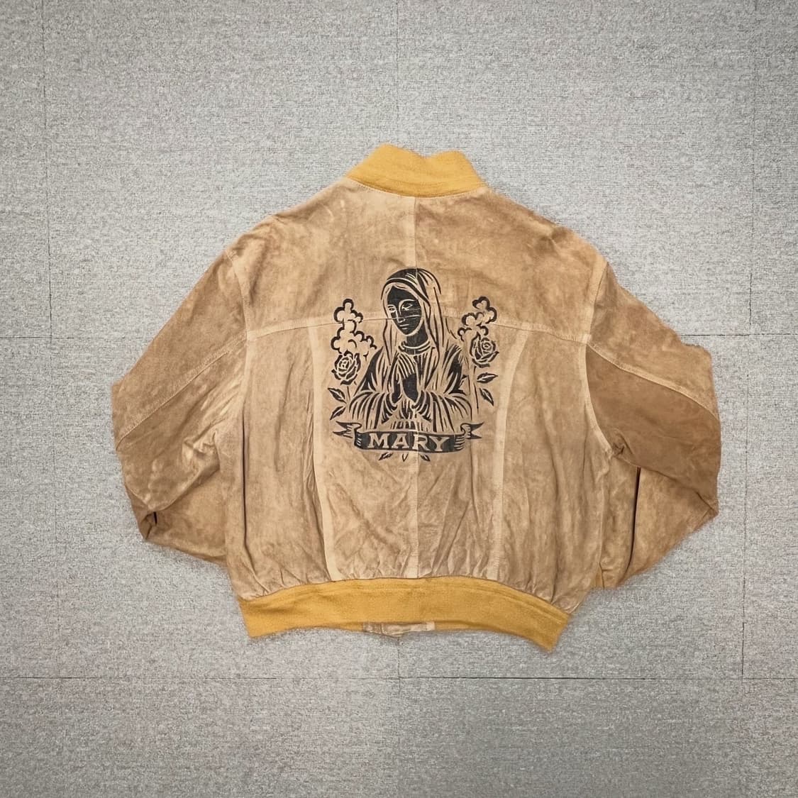 마리아 자수 빈티지 스웨이드 자켓 상품이미지2