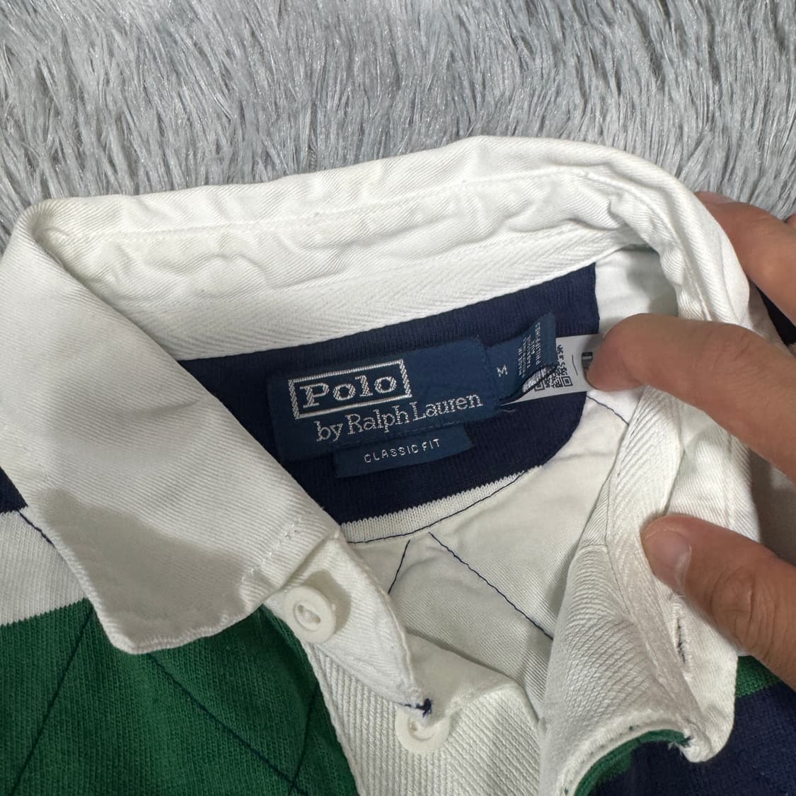 큐알신형 폴로랄프로렌 클래식핏 럭비셔츠 M사이즈 상품이미지6