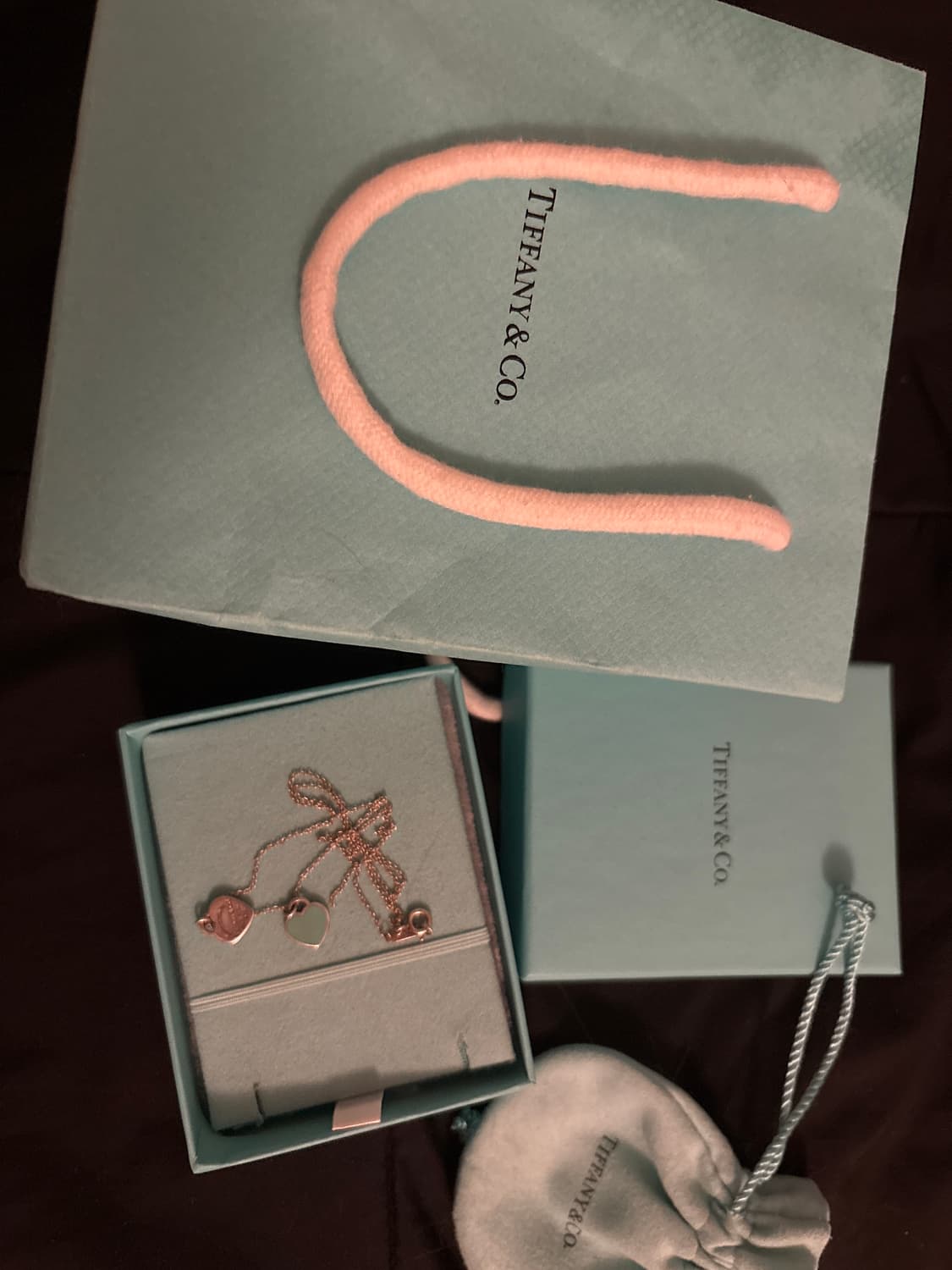 오늘만 이가격)티파니앤코 리턴투 더블 하트 네크리스 민트 상품이미지1