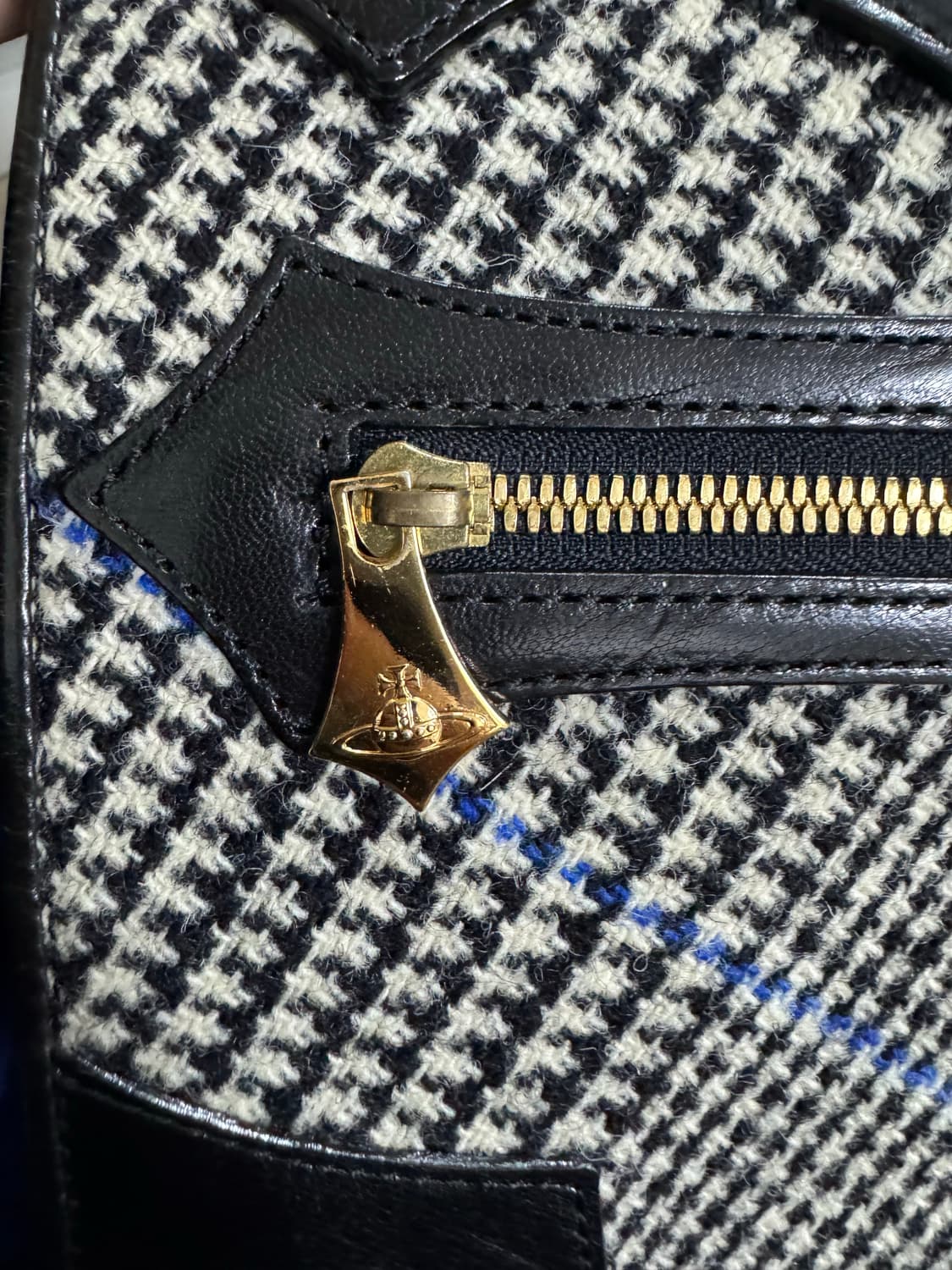 비비안웨스트우드 90년대 빈티지 클래식 체크 미니 토트 상품이미지5