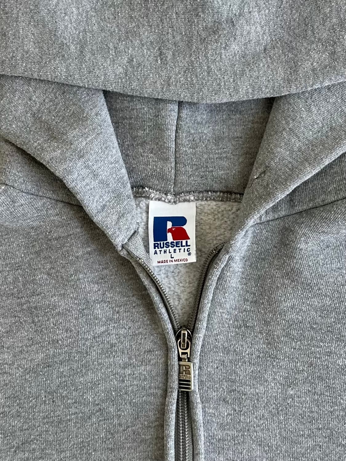 90s 빈티지 러셀 후드집업 그레이 L 상품이미지6