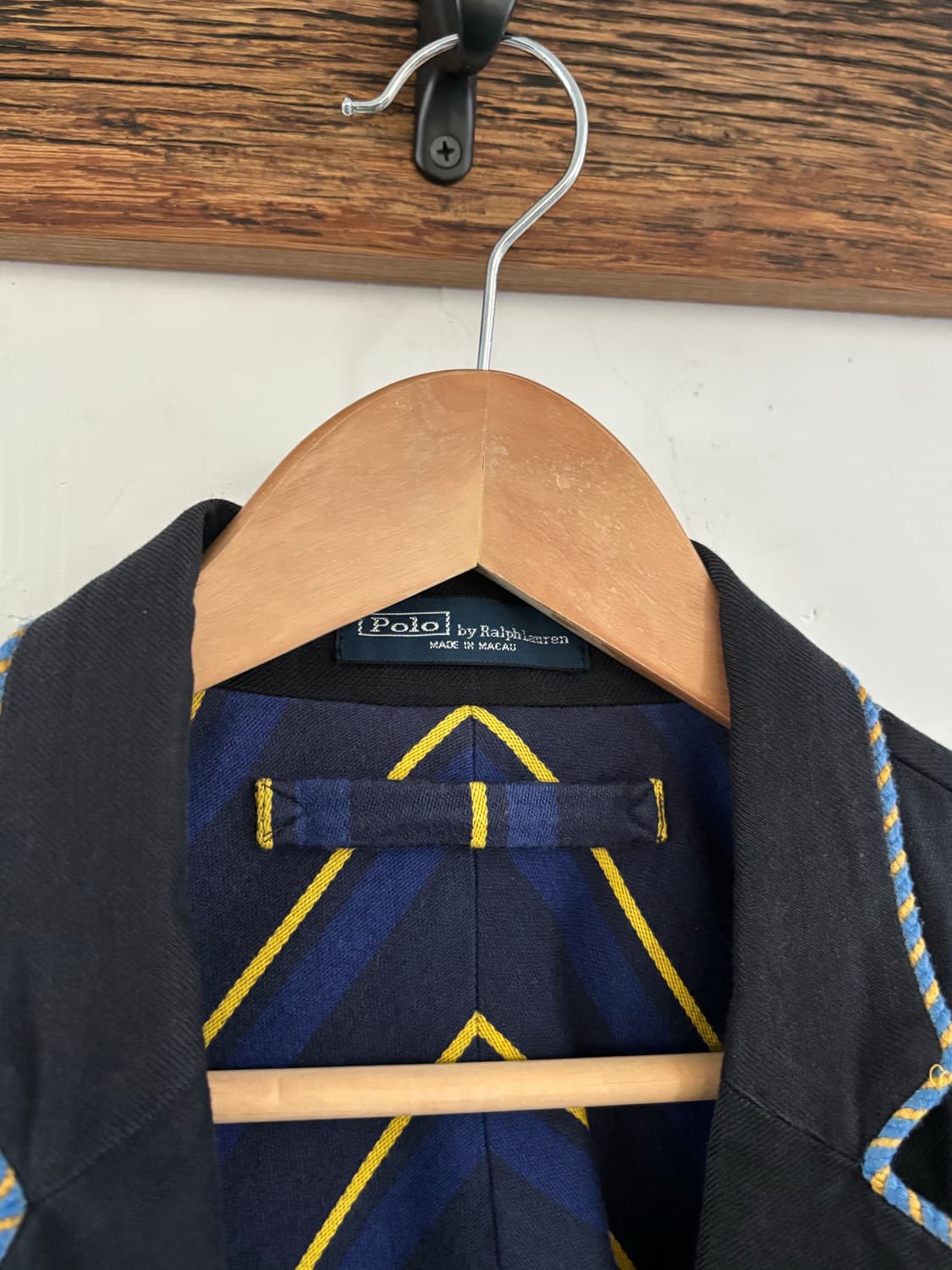 Polo 폴로 랄프로렌 네이비 엠브로이드 파이핑 블레이저 자켓 상품이미지3