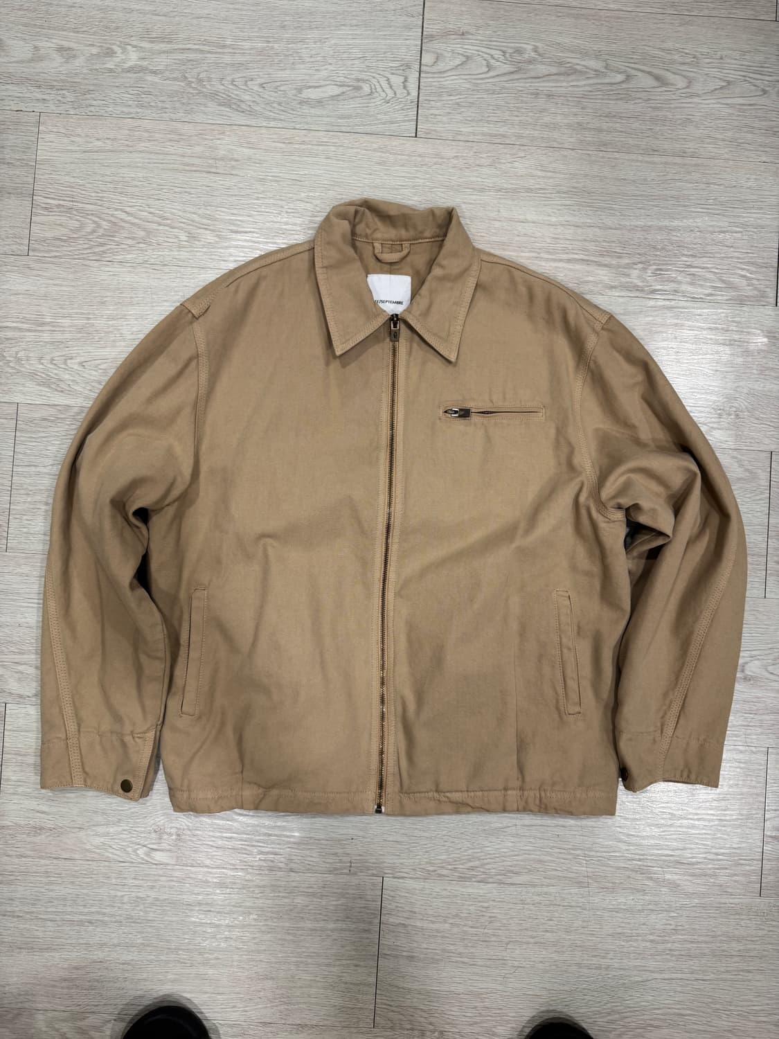 Le17Septembre 르17 오버 다잉 데님 자켓 베이지 상품이미지1