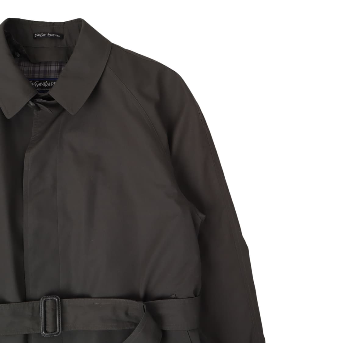 입생로랑 다크그레이 벨티드 트렌치 코트 상품이미지2