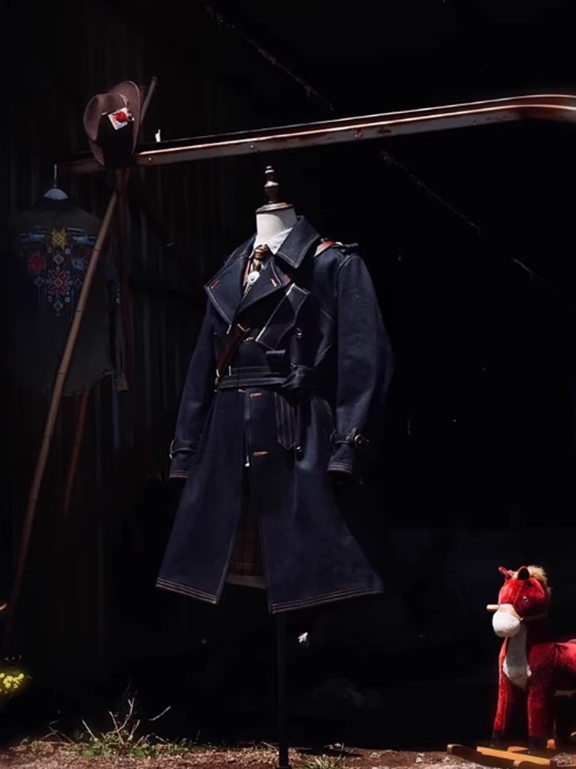 WW1 22oz 밀리터리 헤비웨이트 트렌치 코트 데님 / 2xl 상품이미지2