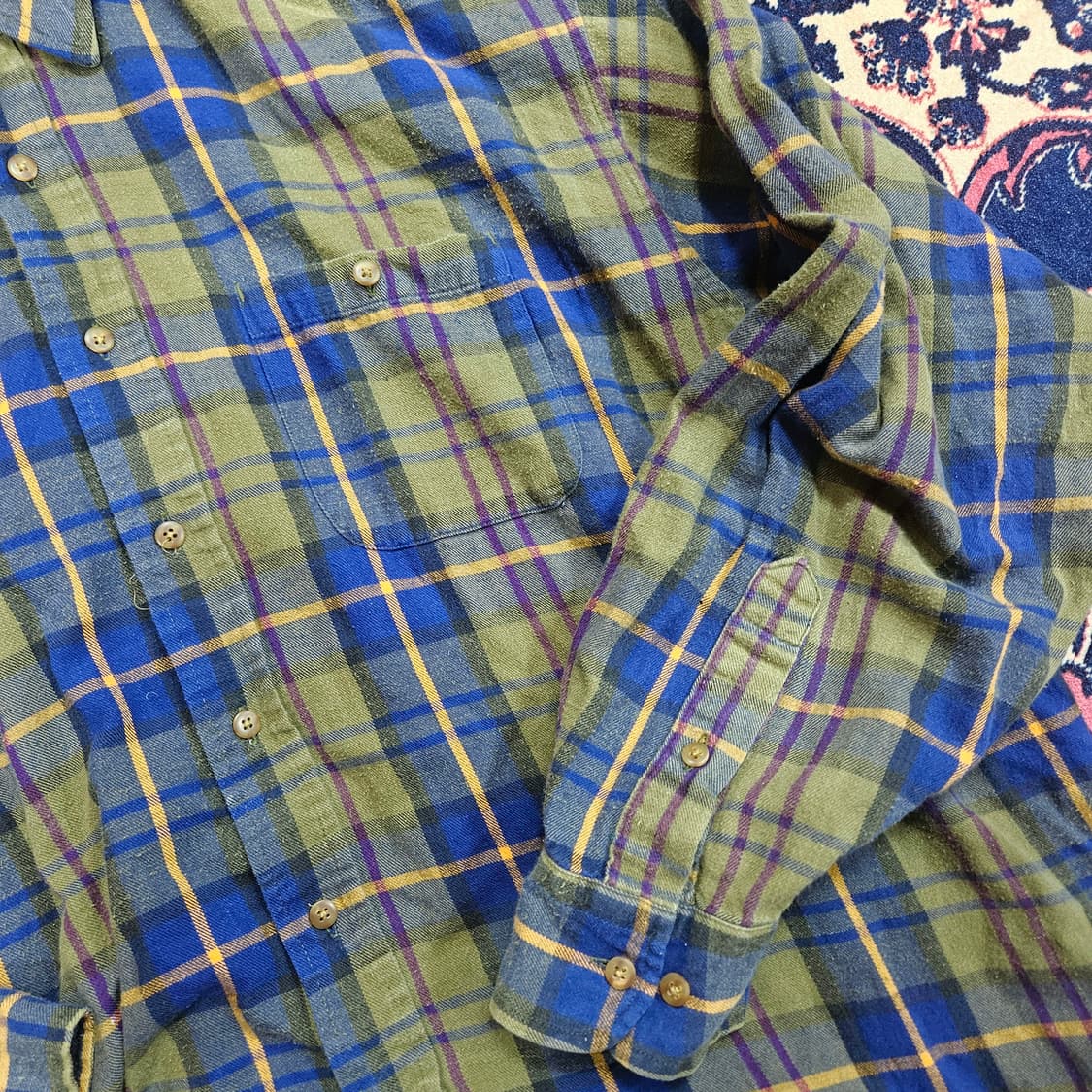 Creatiand Apparel Vintage 플란넬 체크 셔츠 XXL 상품이미지2