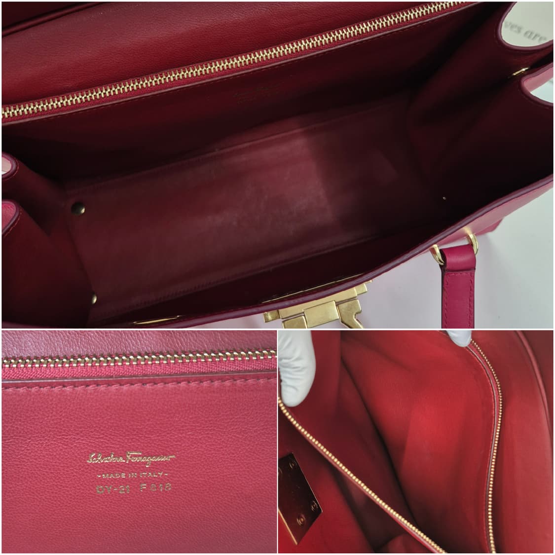 페라가모 간치니 핑크 금장 숄더백 상품이미지10