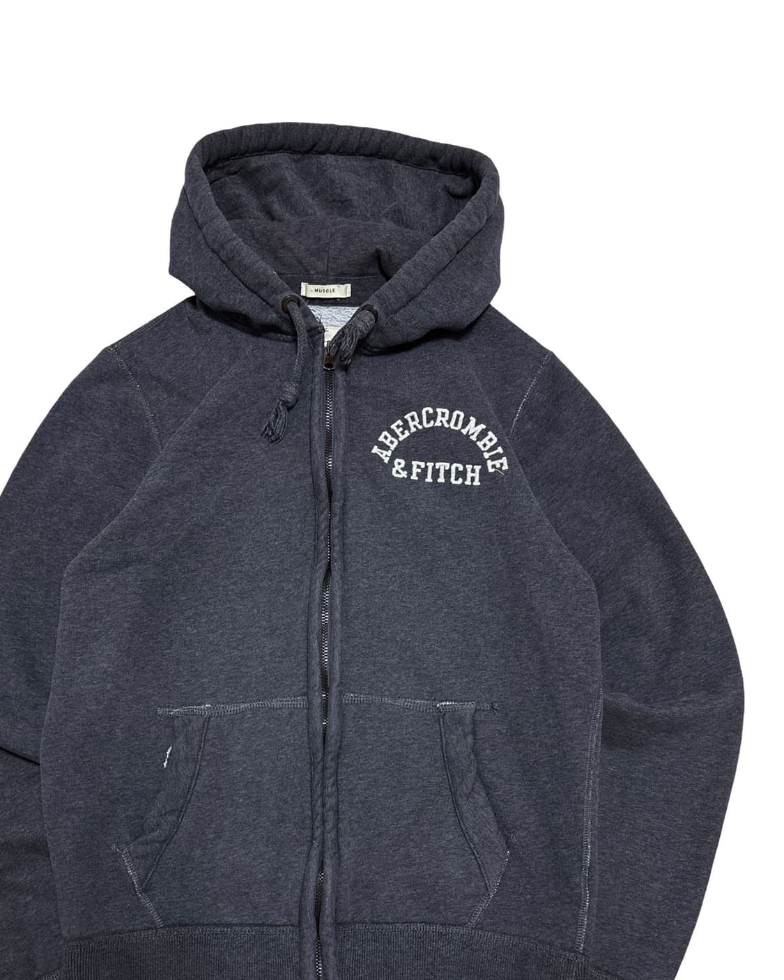 아베크롬비 로고 차콜 후드집업 상품이미지2