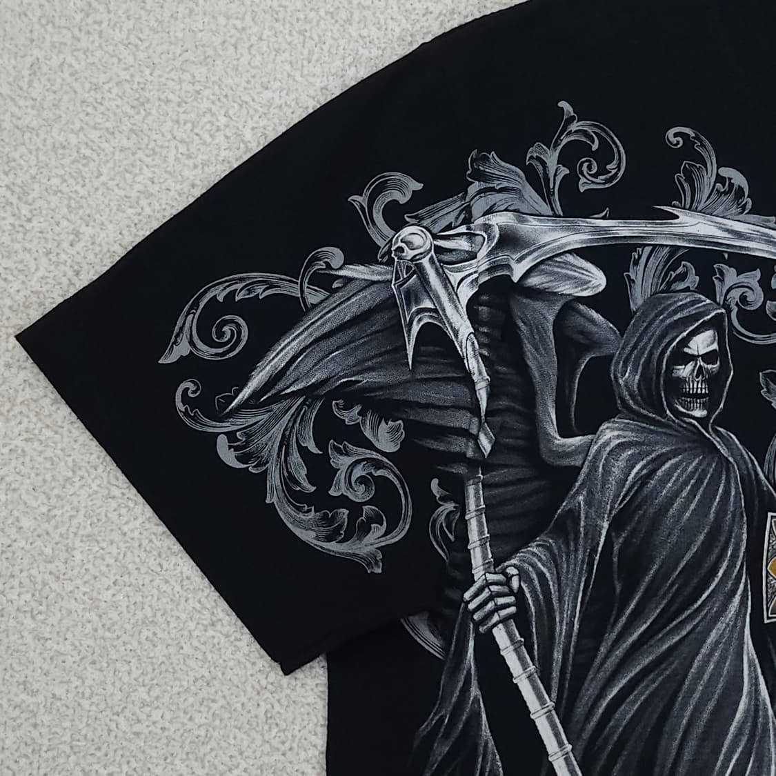 (S)락이글 여름 반팔 티셔츠 Y2K 해골 펑크 락 빈티지 상품이미지3