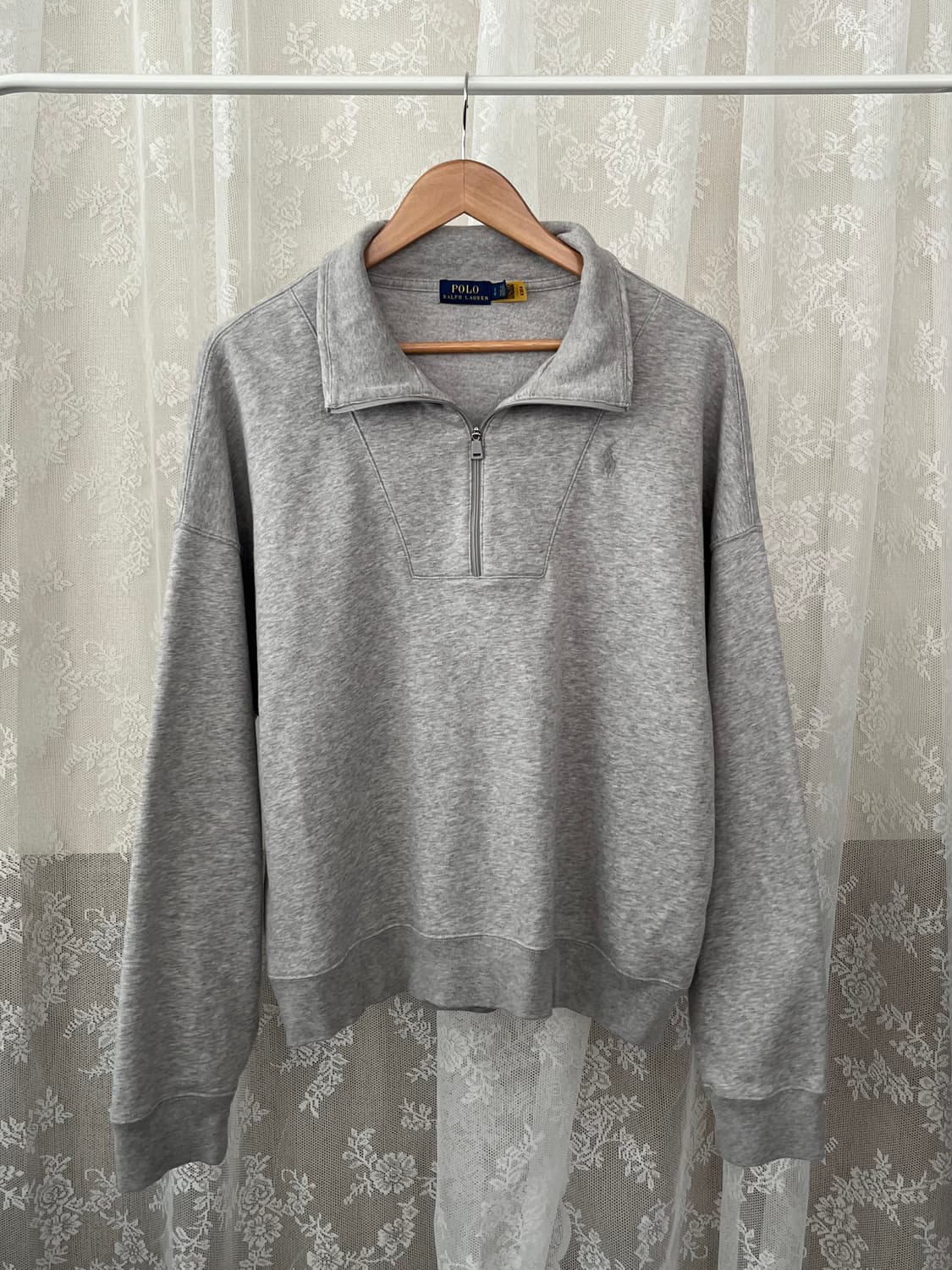 L) 폴로 랄프로렌 반집업 맨투맨 그레이 상품이미지1