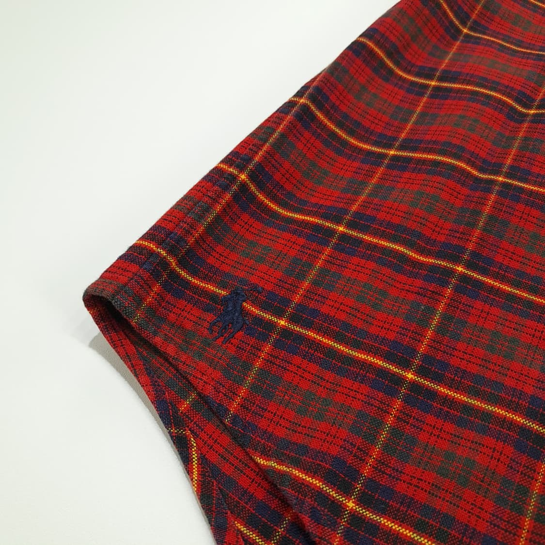 CN659 L 폴로 랄프로렌 빅셔츠 옥스포드 레드타탄체크 긴팔 셔츠 남방 상품이미지6