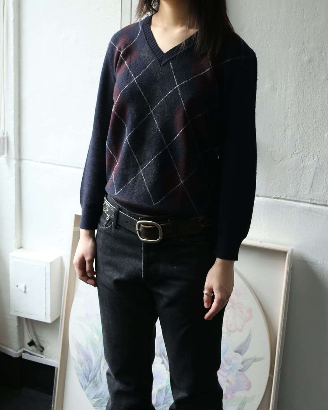 프라다 스포츠 아가일 니트 상품이미지1