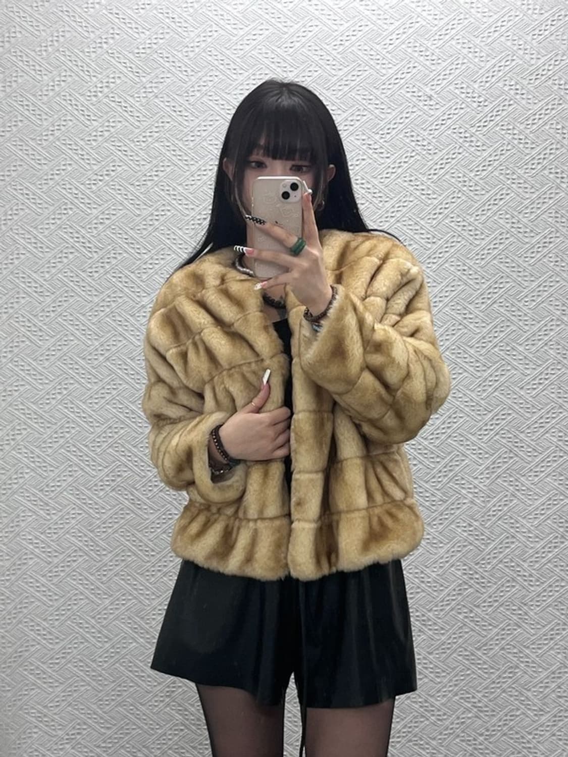 자라 빈티지 락시크 힙 핀터걸 퍼 자켓 M C10145 상품이미지1