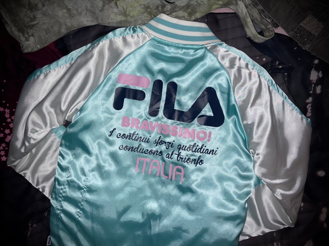 빈티지 휠라 민트 핑크 블루종 스카잔 자켓 이효리 y2k 상품이미지2