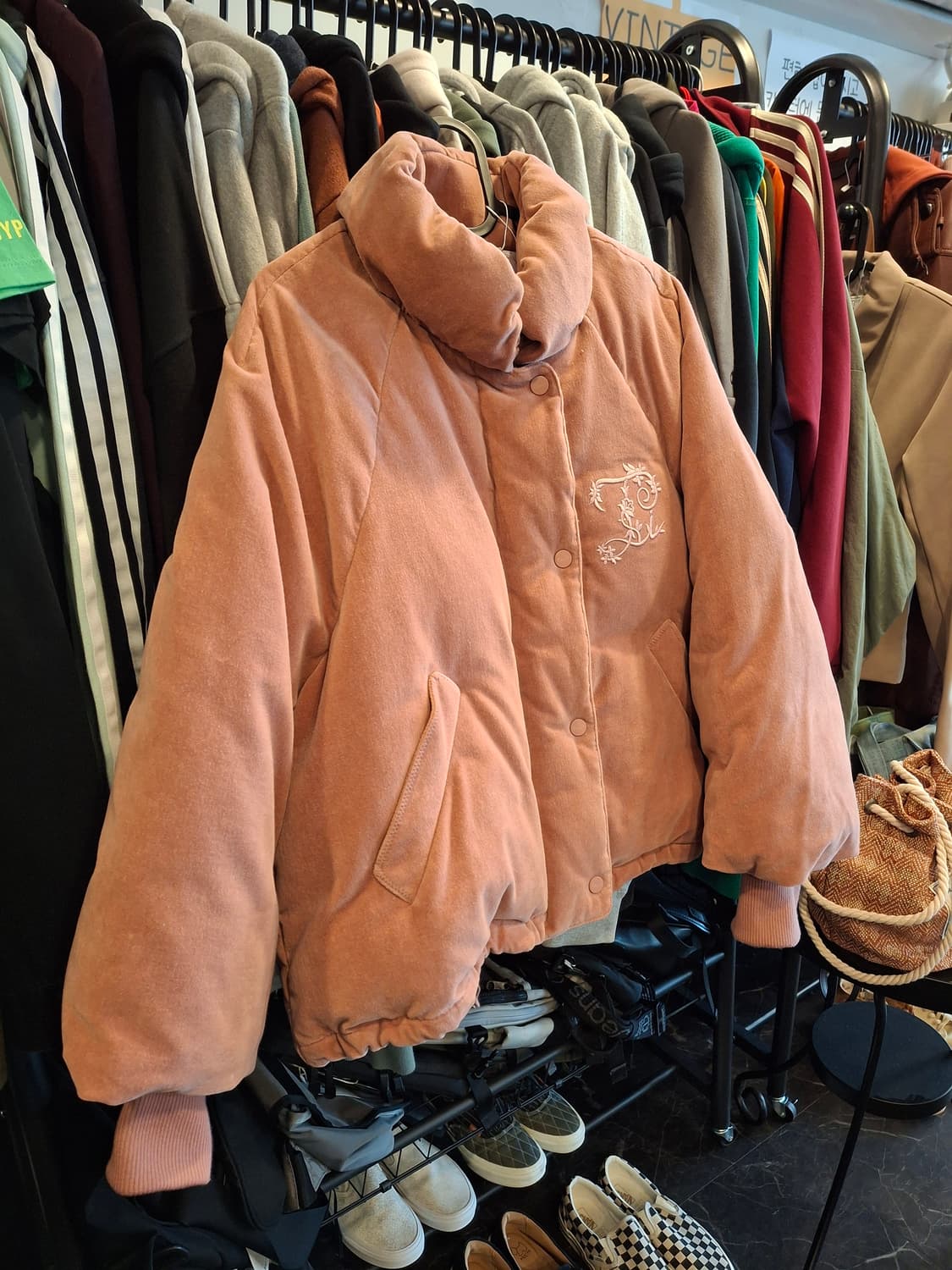 (마지막특가) 써스데이아일랜드 벨벳 점퍼 핑크s 상품이미지5