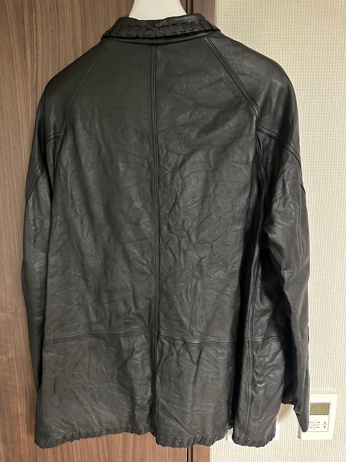 새상품) 이얼즈어고 윕 스티치 워시드 레더 자켓 2 m 사이즈 상품이미지4