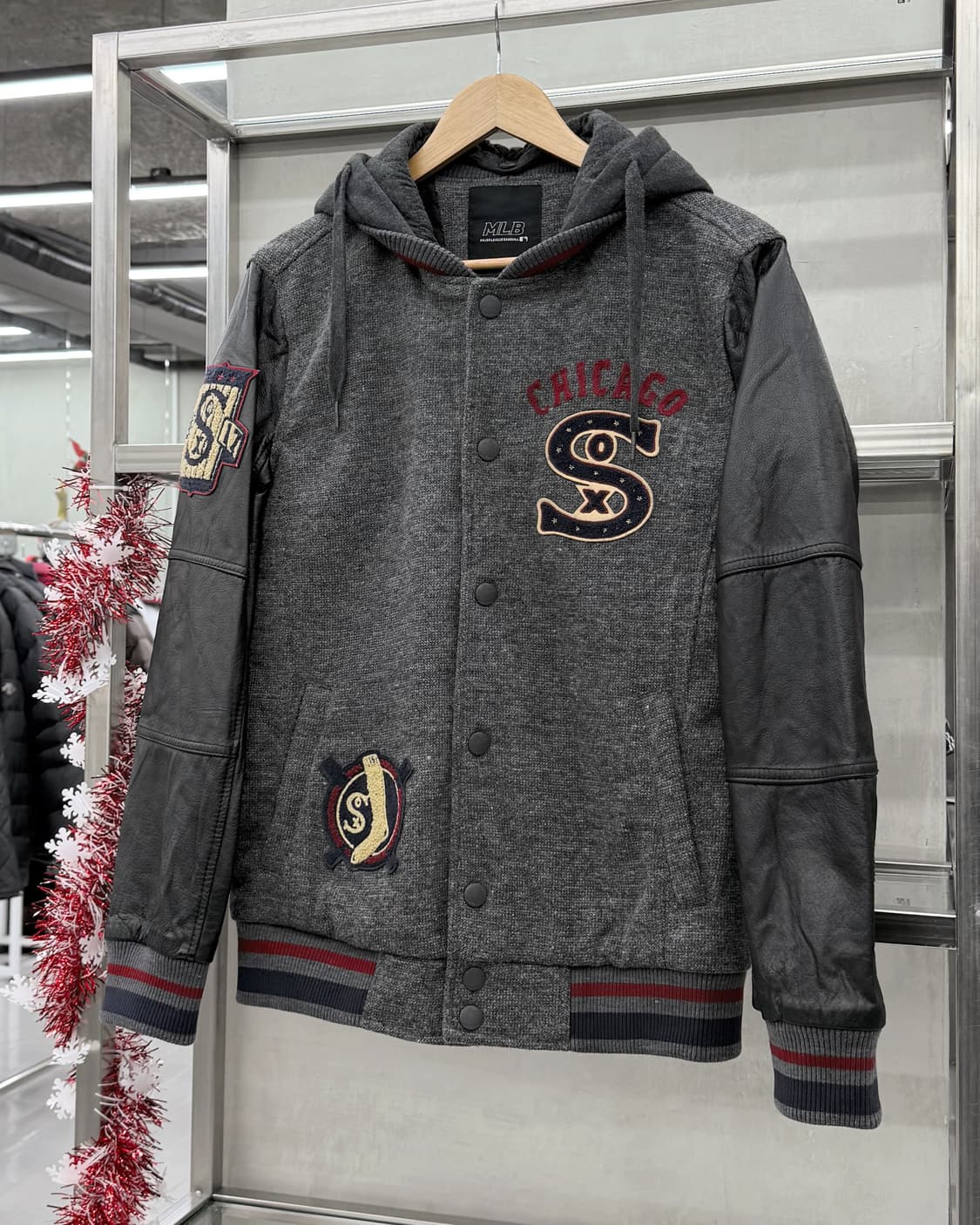 MLB 00s 시카고 화이트 삭스 바시티 후드 점퍼 상품이미지2