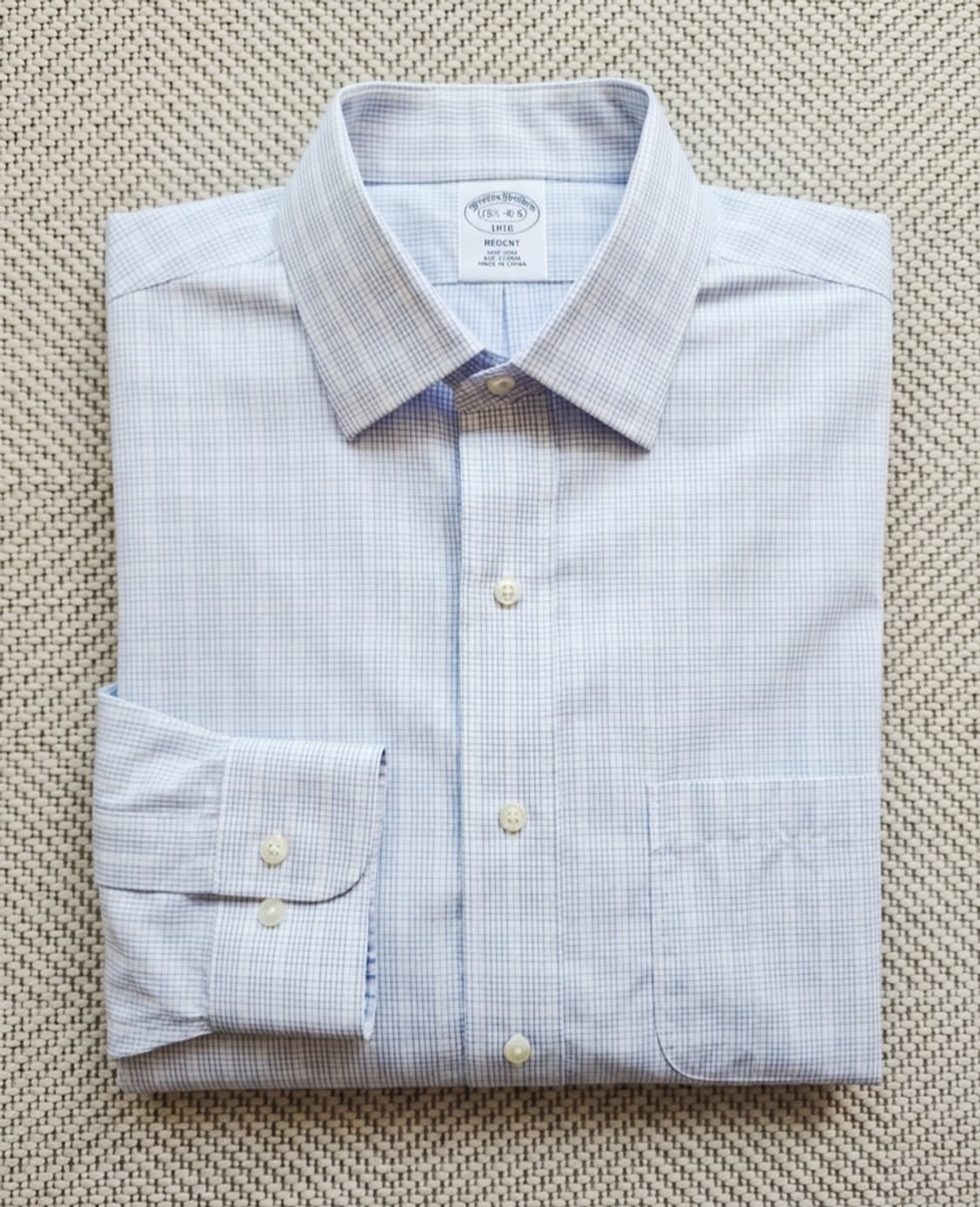브룩스브라더스 리젠트핏 마이크로 체크 드레스셔츠 상품이미지1